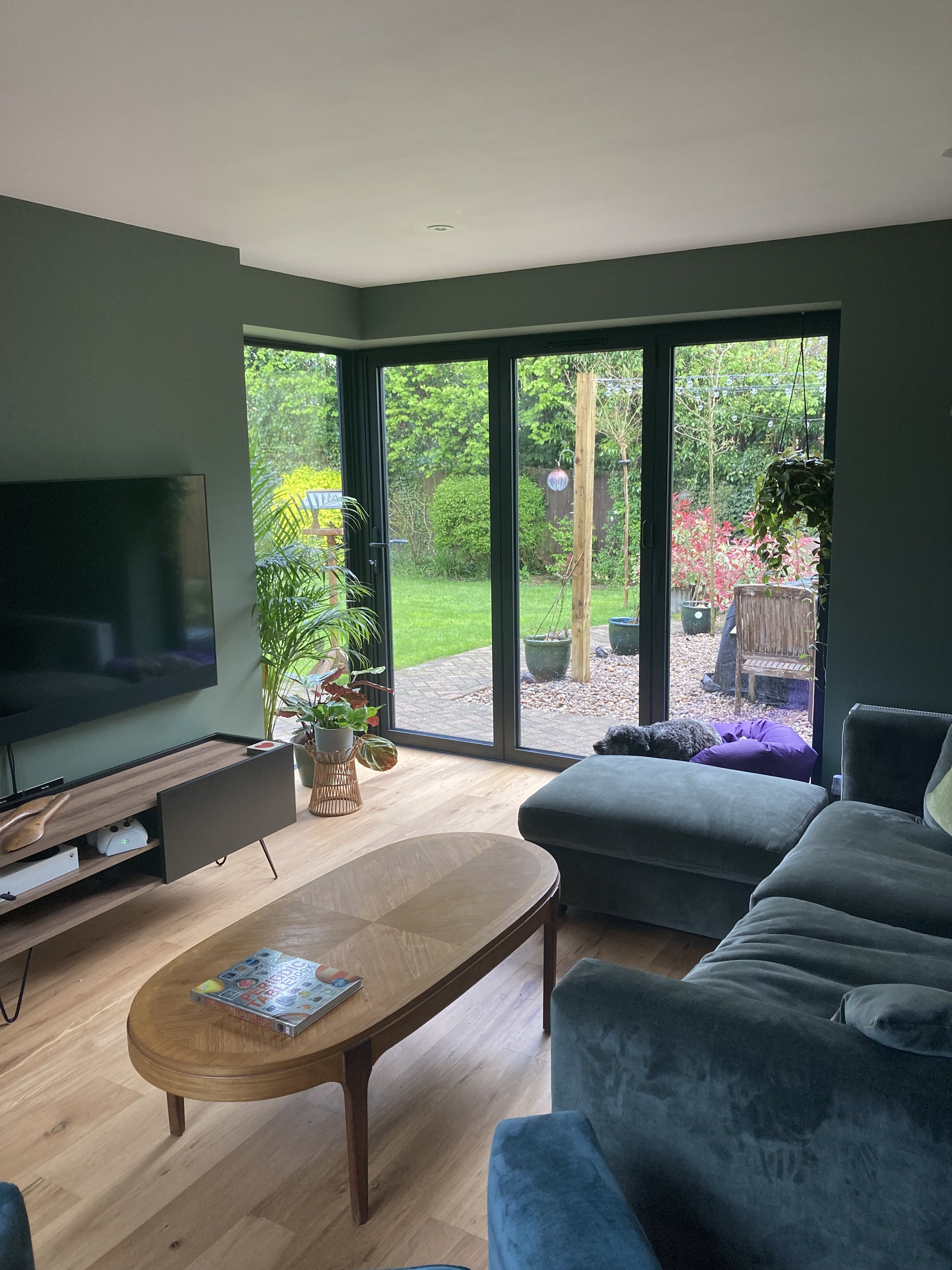 Large windows & doors helped get light into the house.