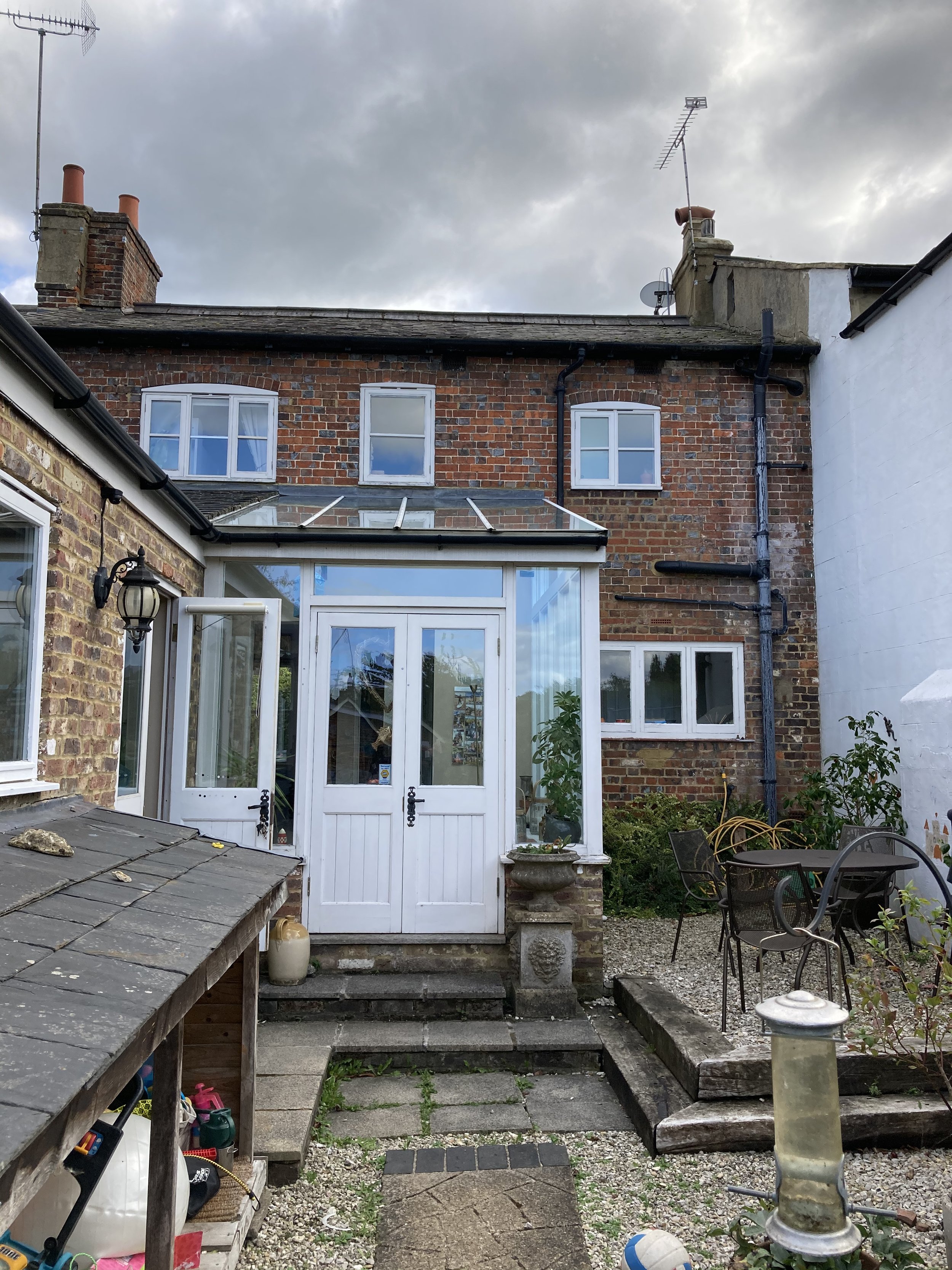 Before - Victoria terrace house with old conservatory extension.
