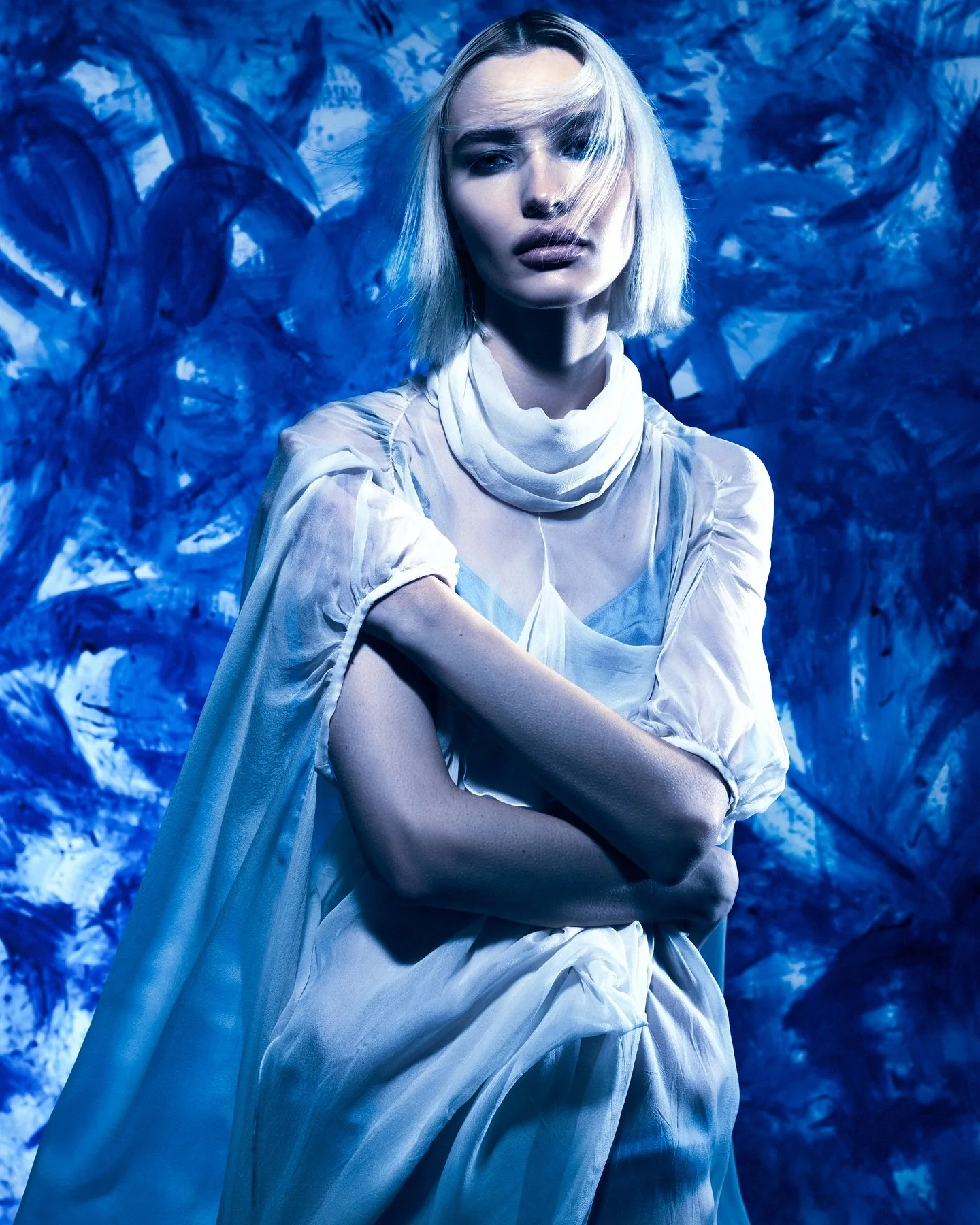 “blue” fashion story @vanguardmagok 
Makeup & Hair by me @laurarandazzo.mua 
Photography @mocchettiandkraus by @beyondartists 
Stylist @coccobeloooo 
Model @_katarinas_k at @fabbrica.milano 
Set design @undertheshore_ 
Photography as