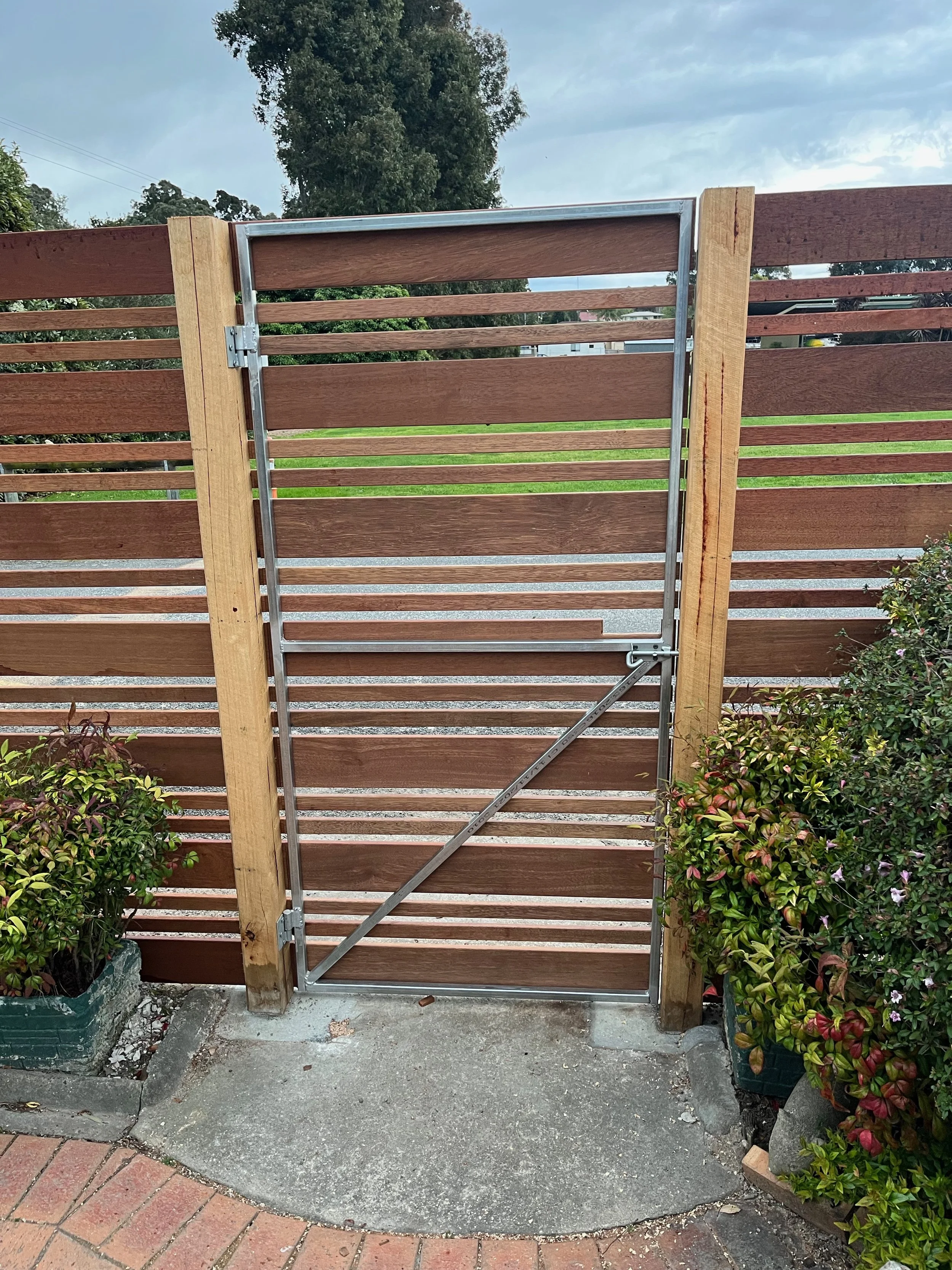 Merbau Timber Fence and Gate