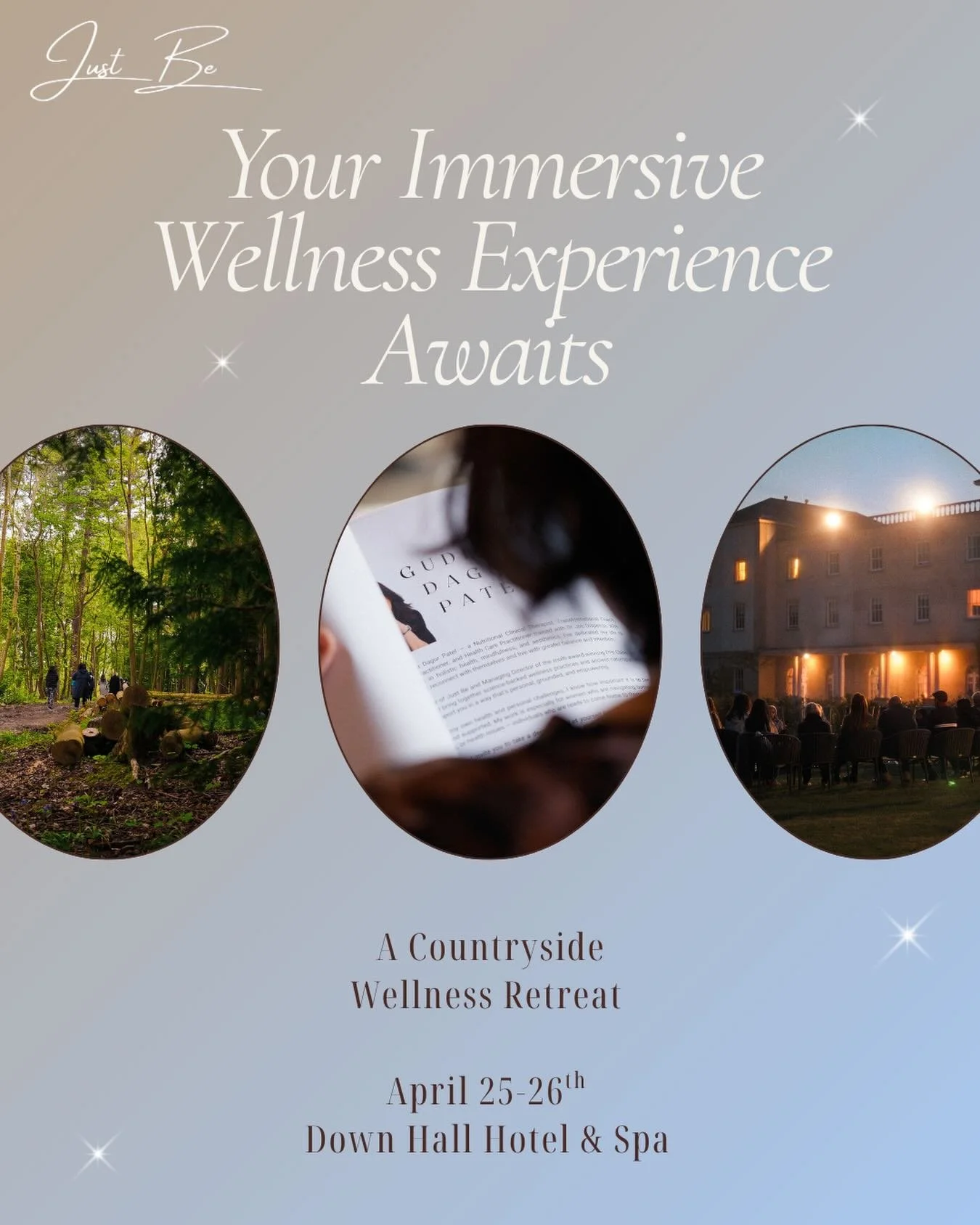 Just Be&hellip; Connected, our April retreat is here 

Join us for an immersive weekend to  help you reset your body, calm your mind, and reconnect with your inner self 

Across the retreat, you&rsquo;ll be guided through a blend of restorative pract