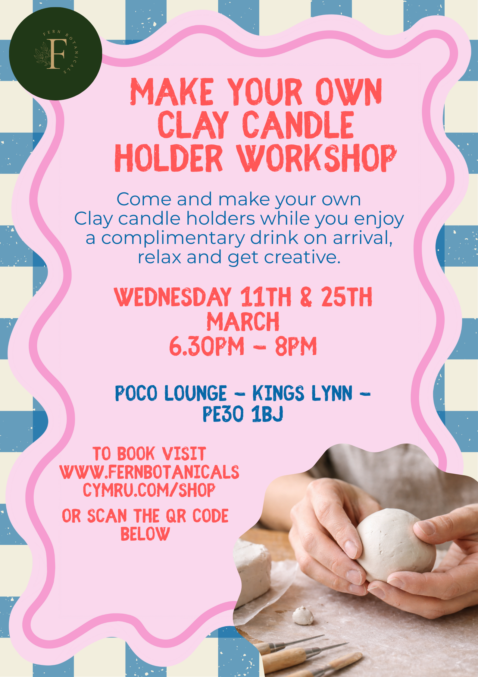 Create a Clay Candle Holder - Poco Lounge, Kings Lynn