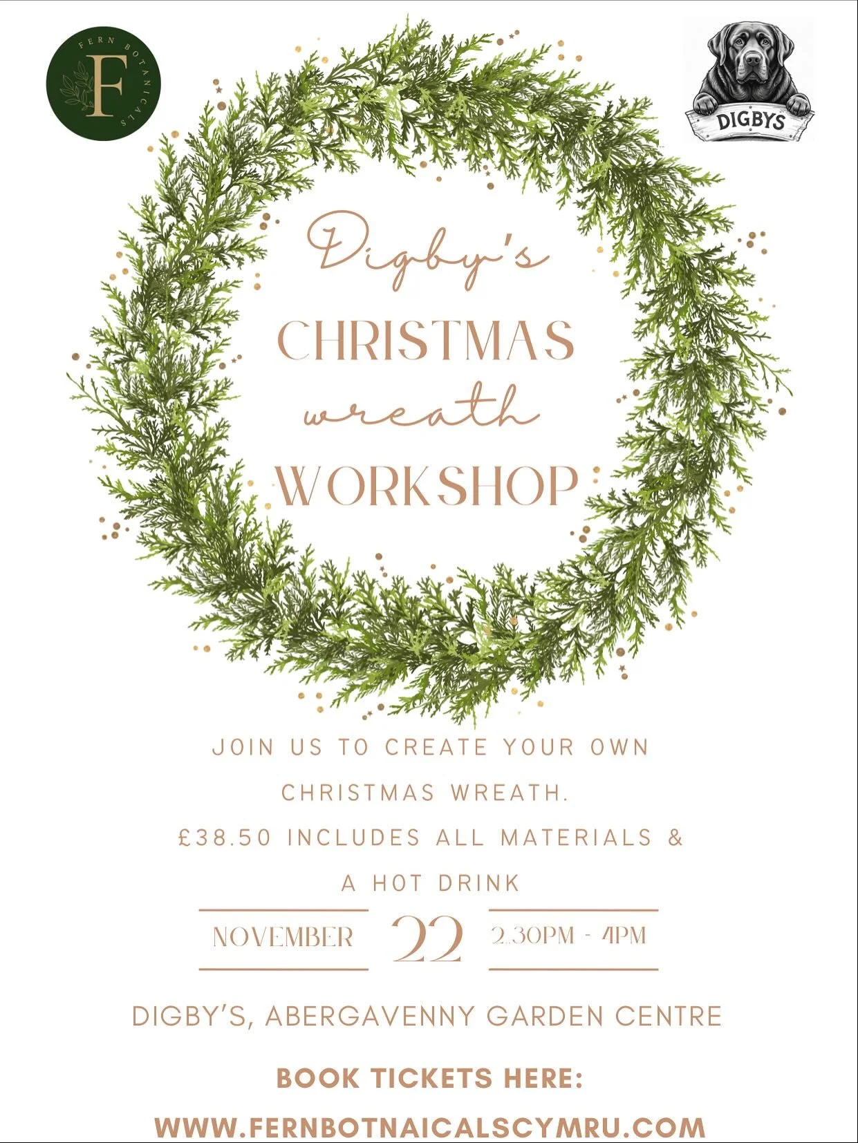 🎄✨ Don&rsquo;t forget &mdash; we&rsquo;re coming to Digbys on 22nd November with our Christmas Wreath Workshop!

Come and join us for a wonderful afternoon creating stunning wreaths for your front door. Take a look at the fun we had this weekend in 