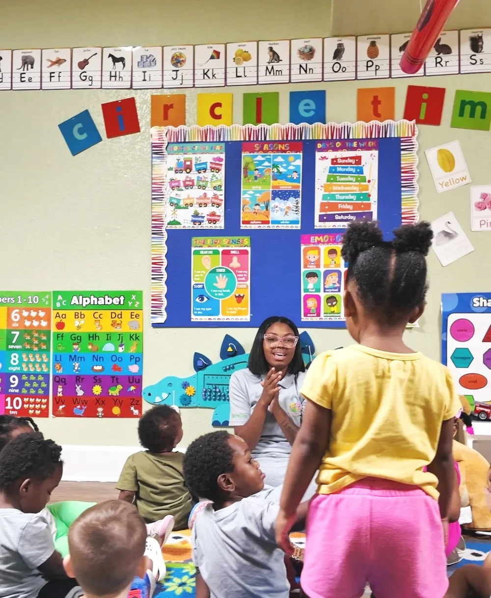 Teacher leading circle time