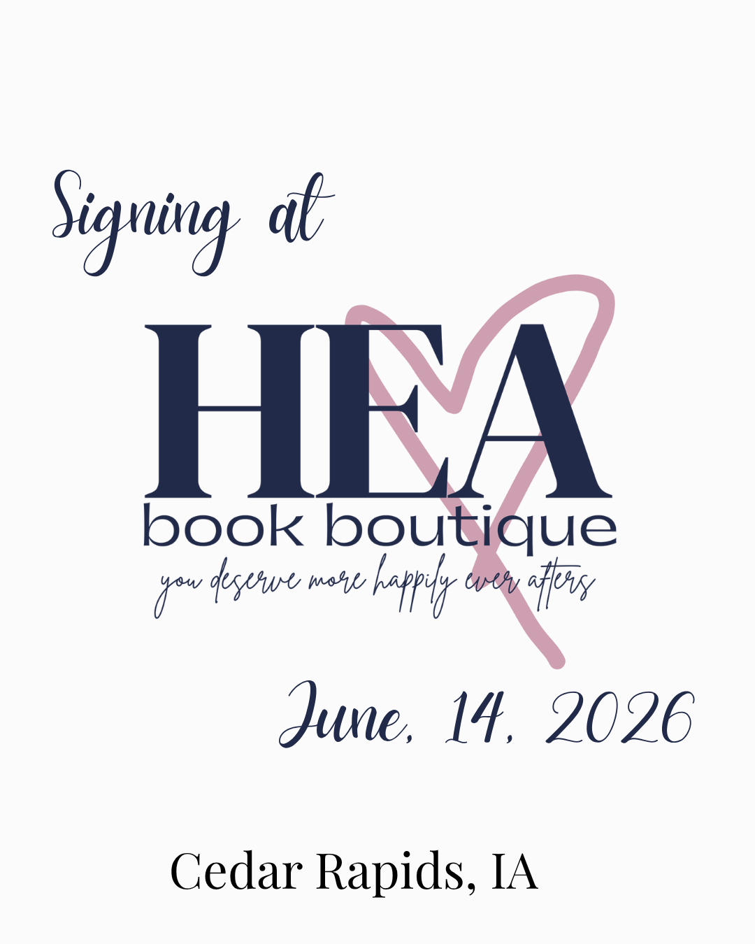 HEA Book Boutique Signing