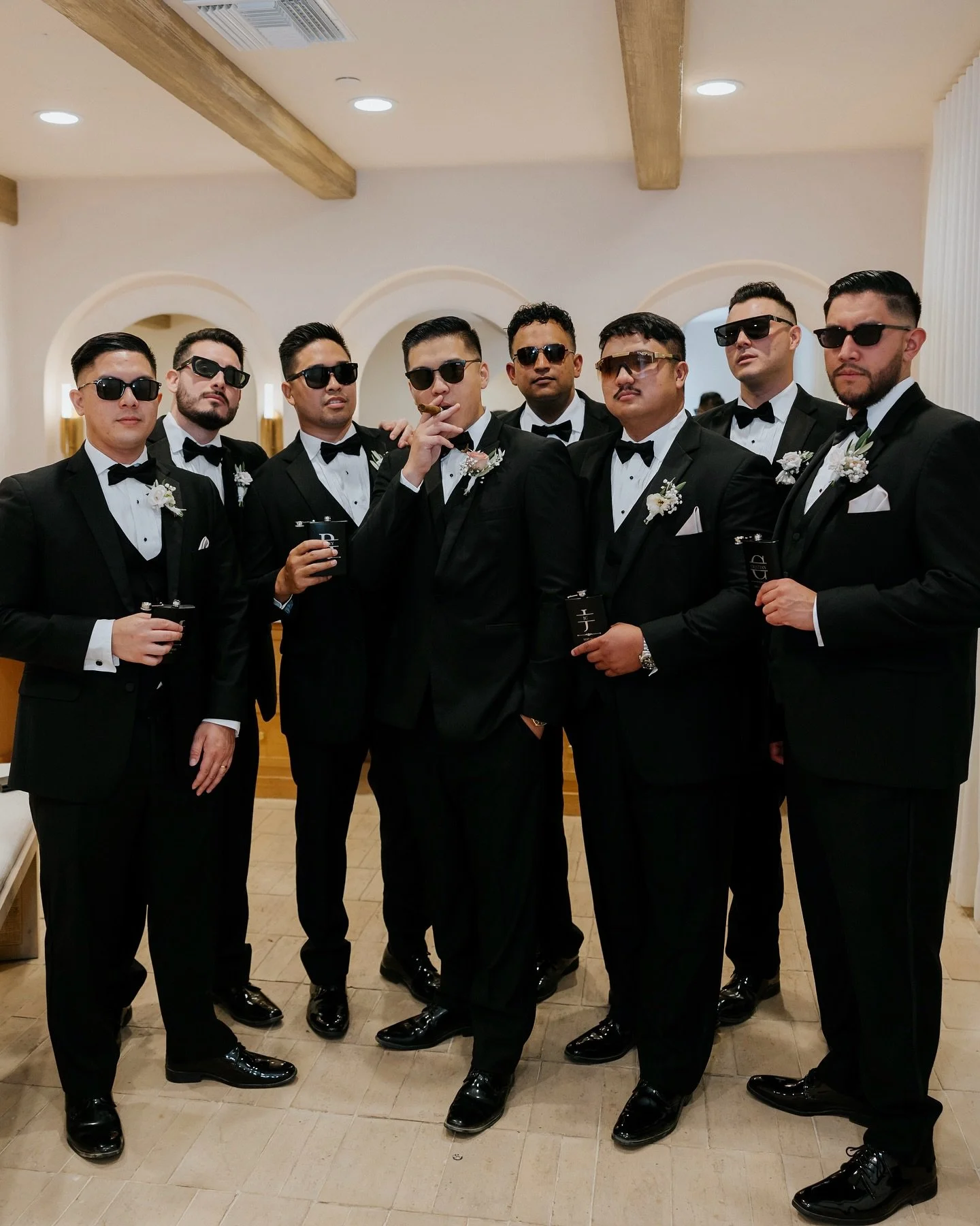 This one is for the boys 😎 always love seeing groomsmen in tux!

@serraplaza
@jayscatering 
@ahloveevents