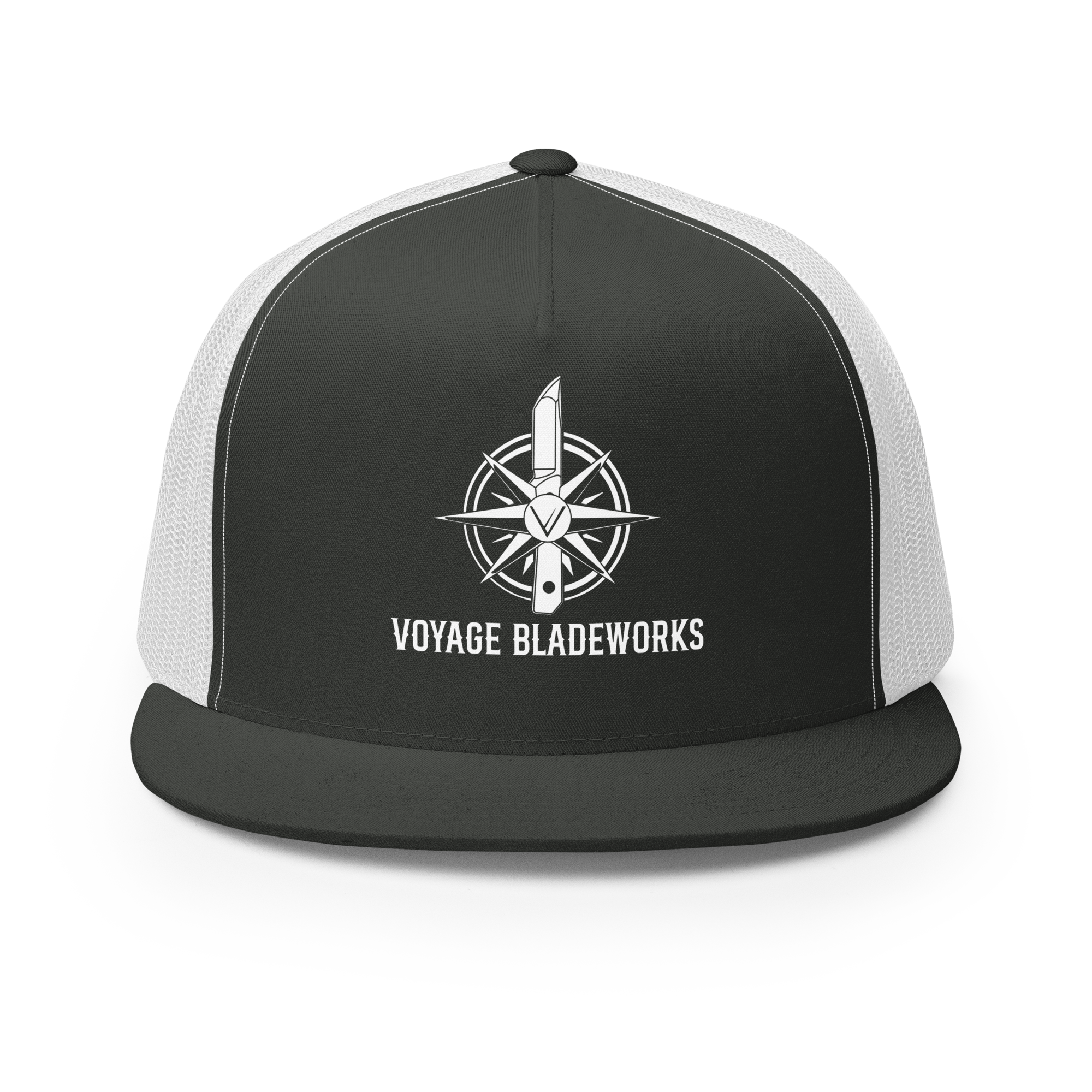 5-panel-trucker-cap-charcoal-white-front-675b8aae89758.png