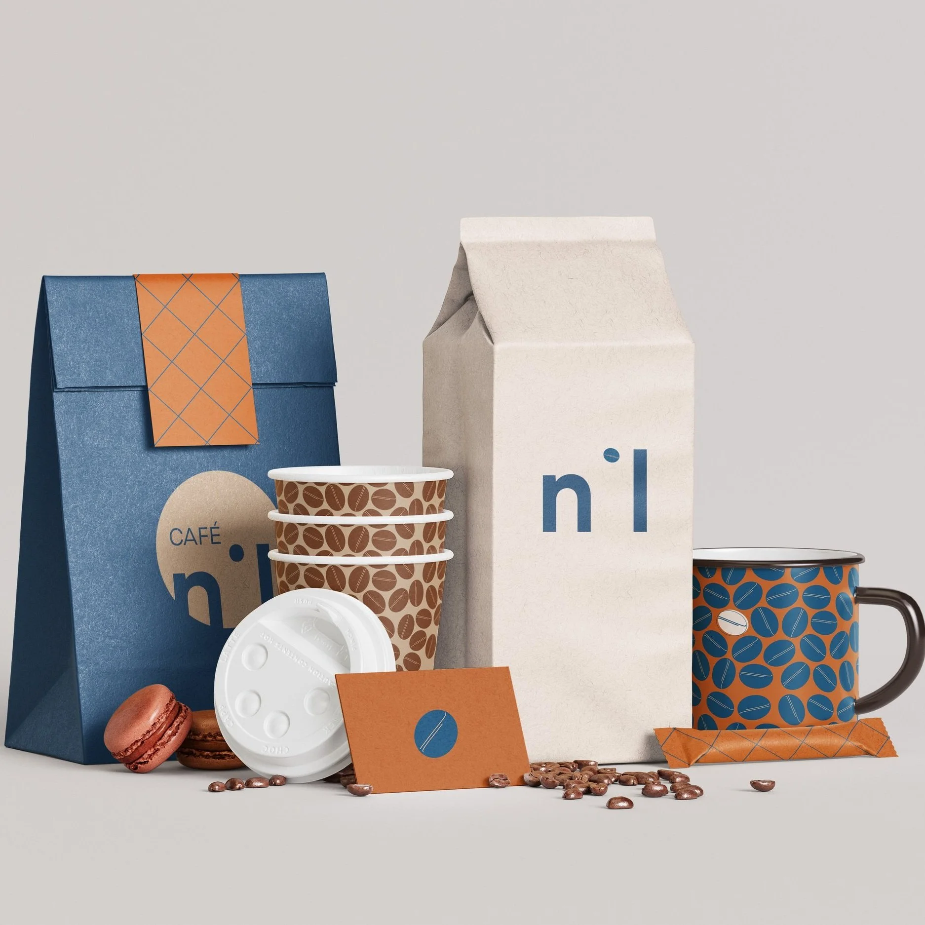 Cafe Nil Mock Branding