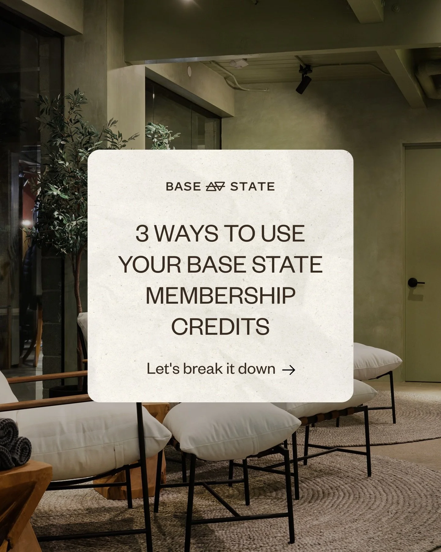 Flexibility is underrated, especially when it comes to recovery (literally and figuratively). 

Membership credits at Base State are set up for the way real bodies move, train, and live in Aspen, which means totally adaptable.

Whether your pace is a