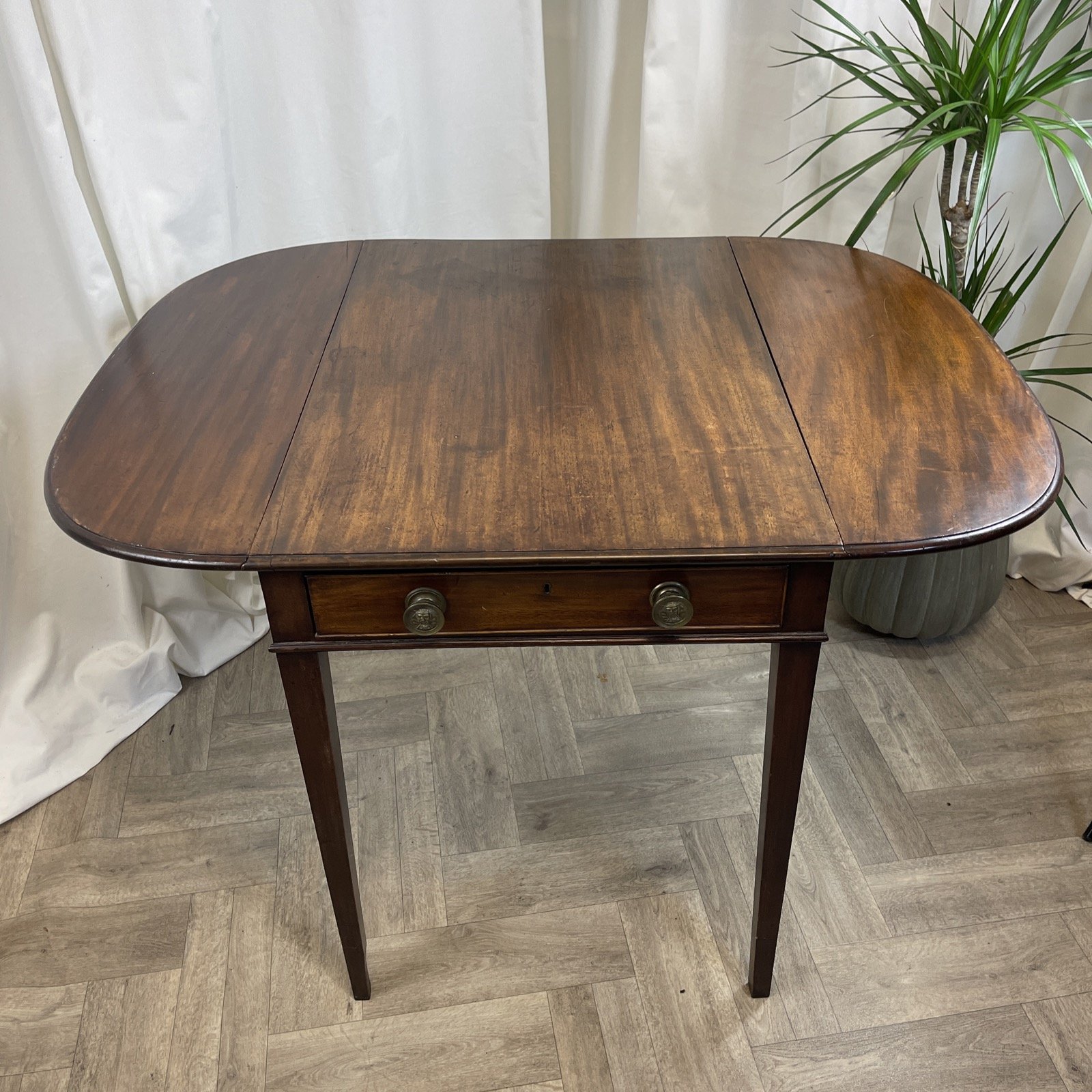 Drop leaf dining table with antique mahogany table