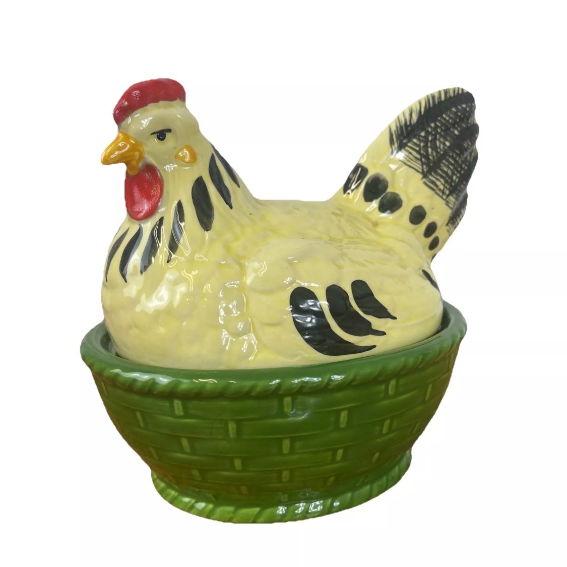 Ceramic chicken egg storage