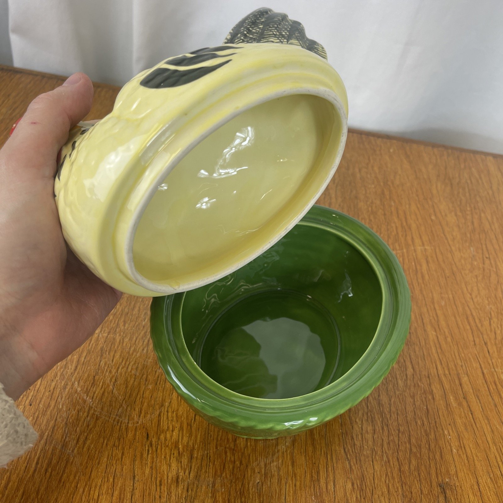 Vintage egg storage jar chicken