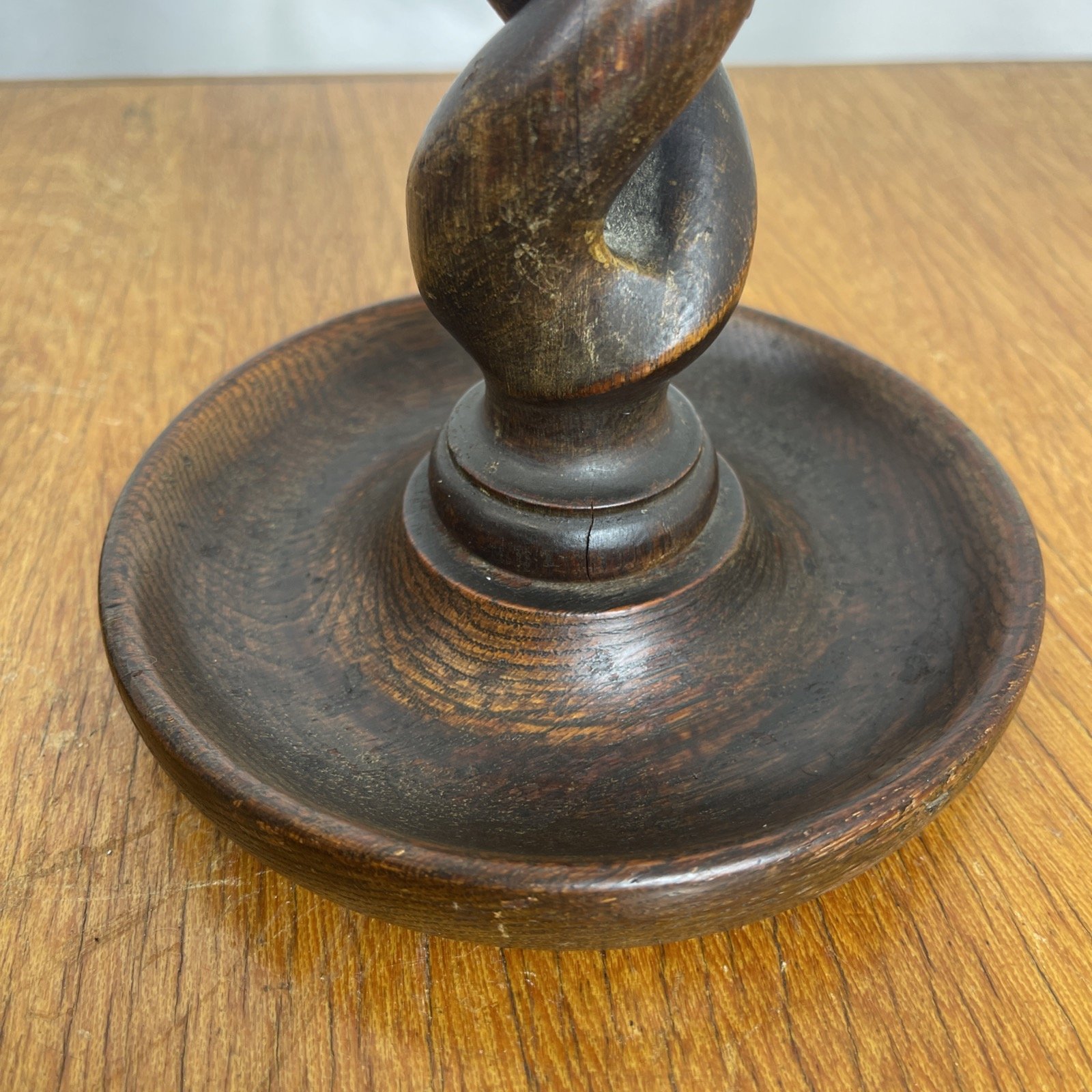 Large wooden candle sticks vintage