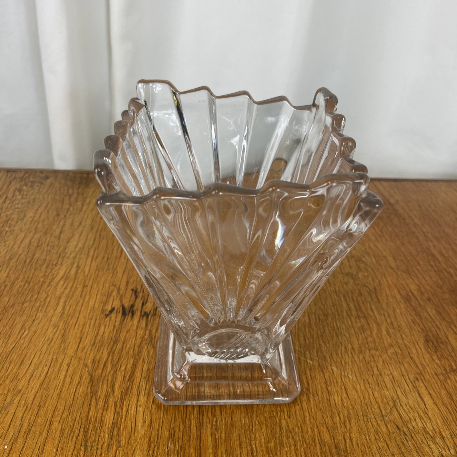 Glass flower vase art deco