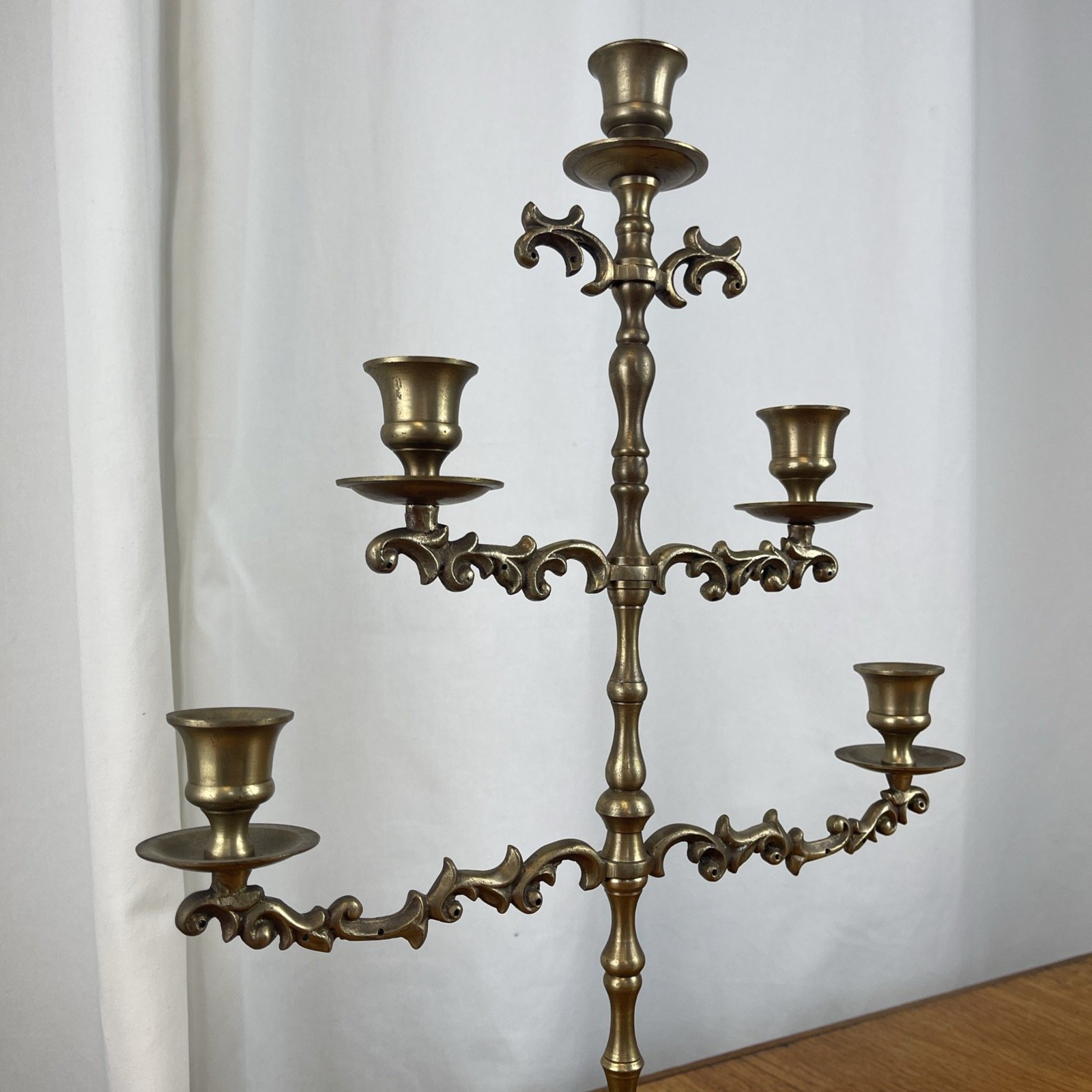 brass candelabra vintage indian