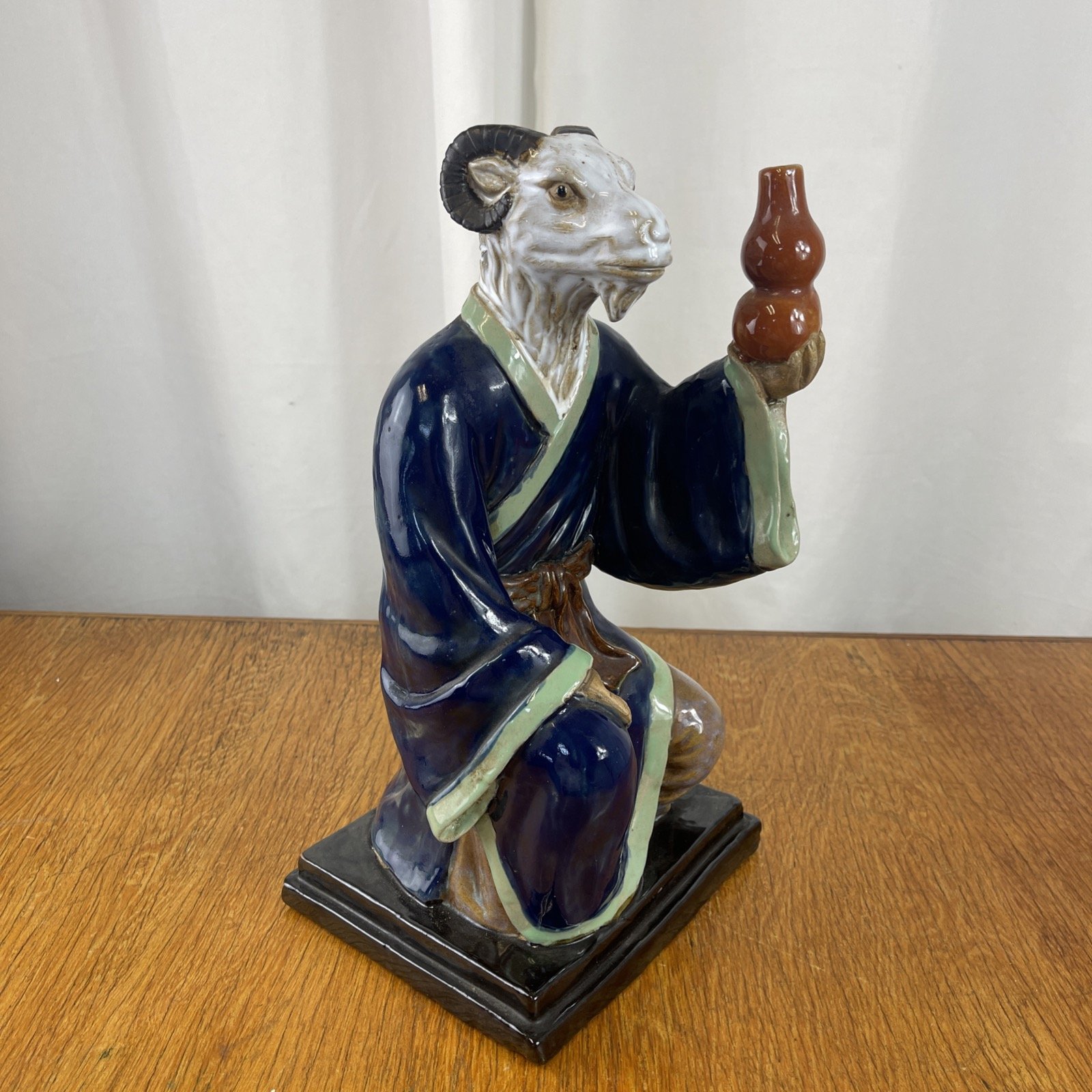 Chinese zodiac goat ceramic figurine