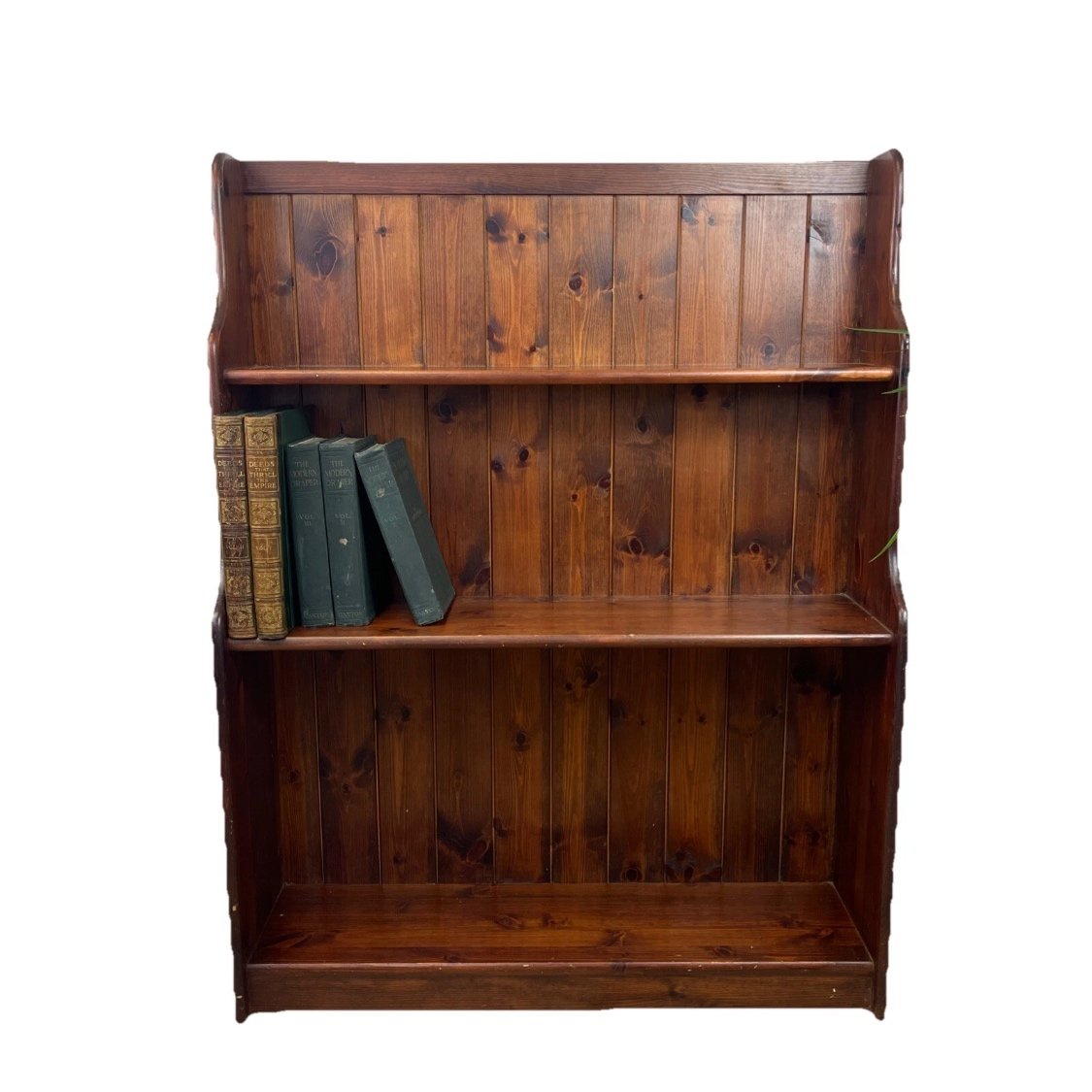waterfall vintage dark wood bookcase