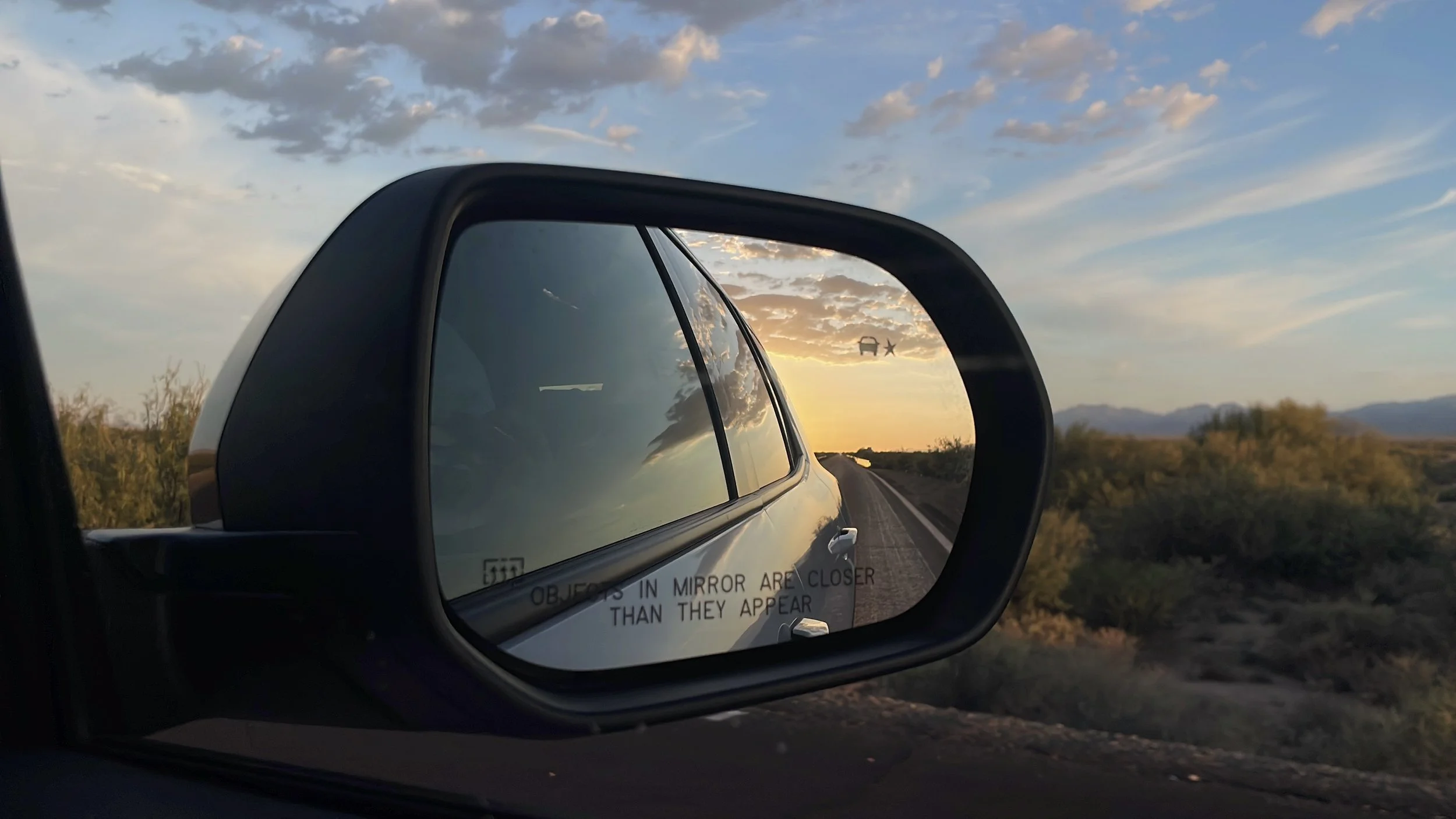driving away from sunrise