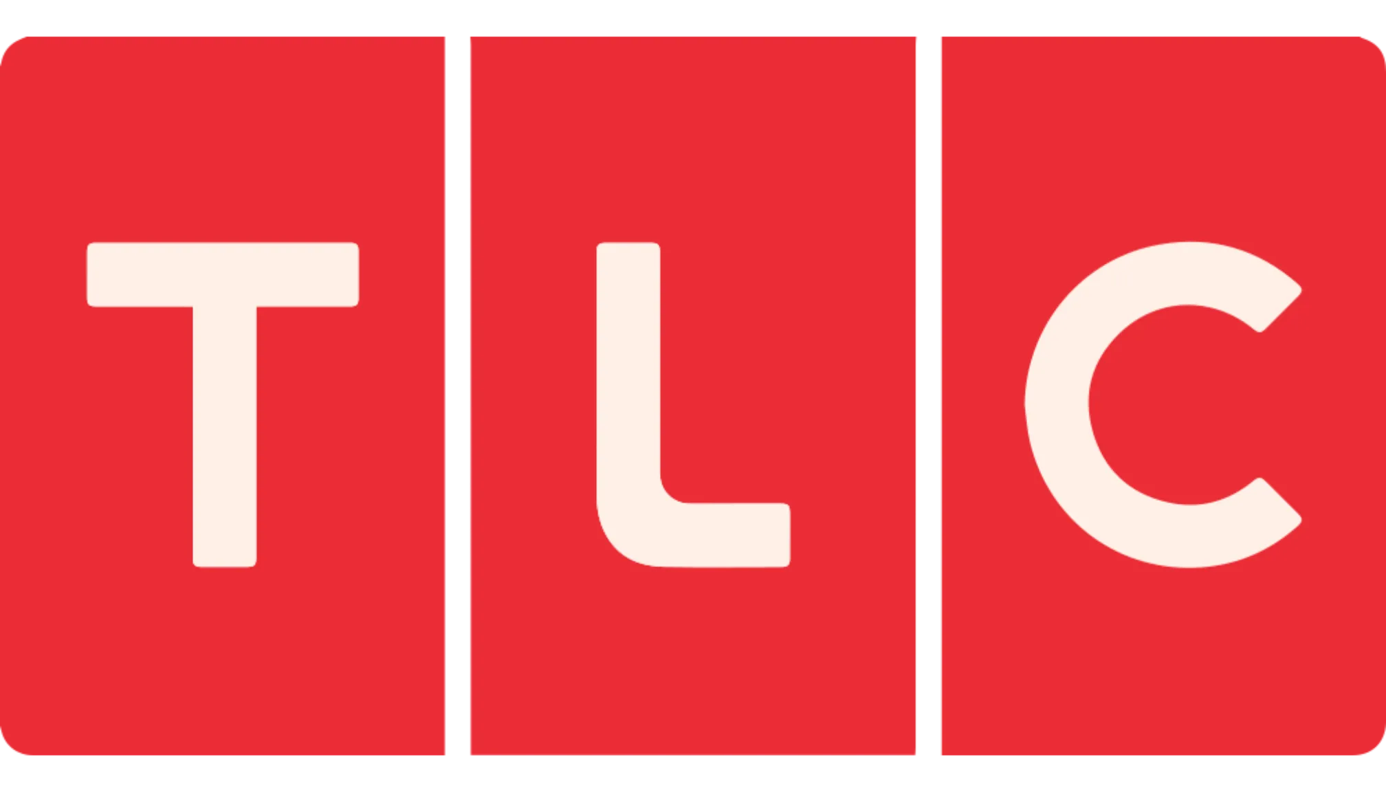 The letters T, L, and C are displayed on red background blocks, forming the word 'TLC'.