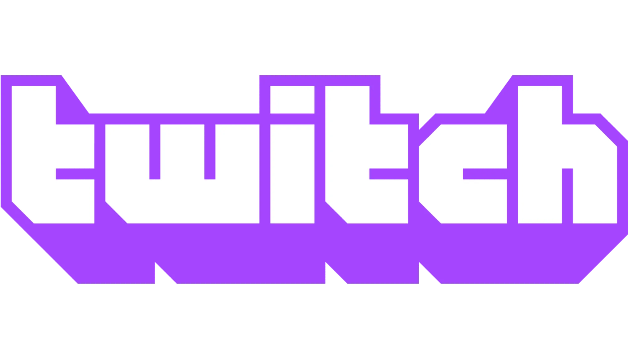 The Twitch logo with a purple outline and white interior text 'twitch' on a black background.
