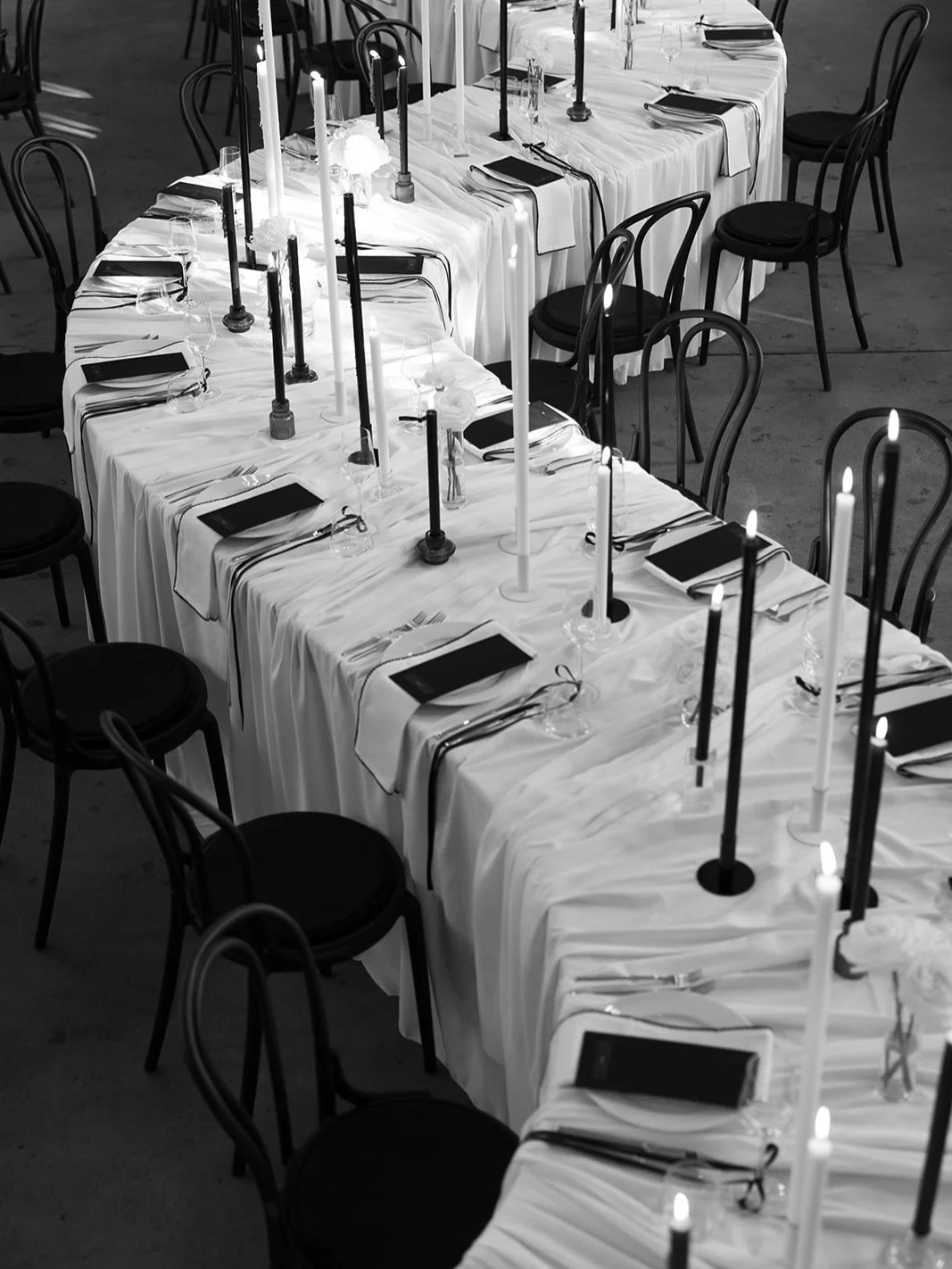 The black and white wedding of our dreams 🖤

Design &amp; Planning: @trang.oneera 
Photo &amp; Video: @juliaandgil
Venue: @zenner.berlin
Florals &amp; Candles: @botanicaffairs
Decor &amp; Rentals: @your.wedding.ag
Hair &amp; Make up: @sImakeupandhai