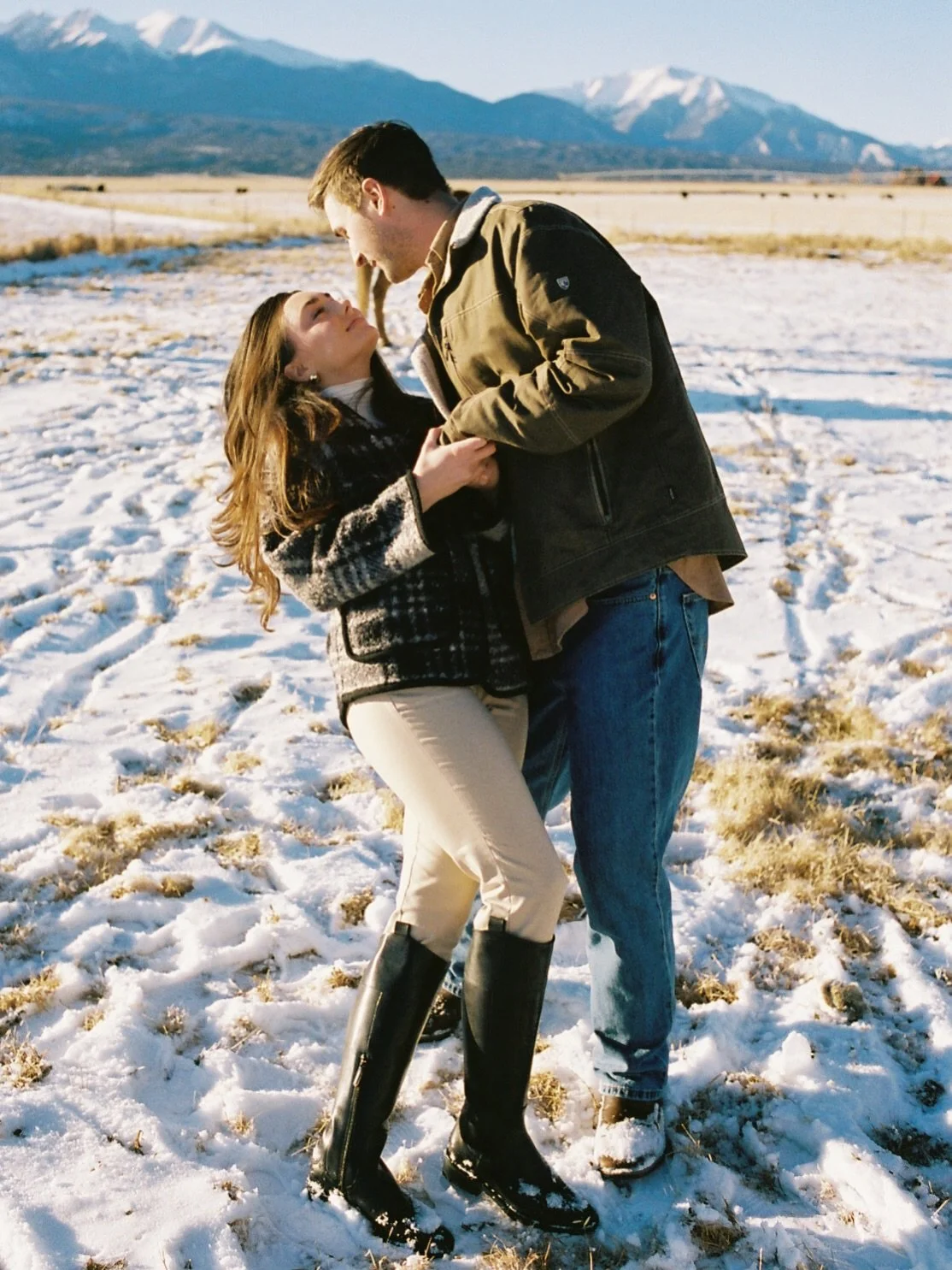 The snow welcomed me home last night 
After 6 months of traveling anywhere but Colorado, I was greeted with stillness
Giving me an overwhelming sense of belonging 
Good to be back 

Film shots with A &amp; K last winter 🤍