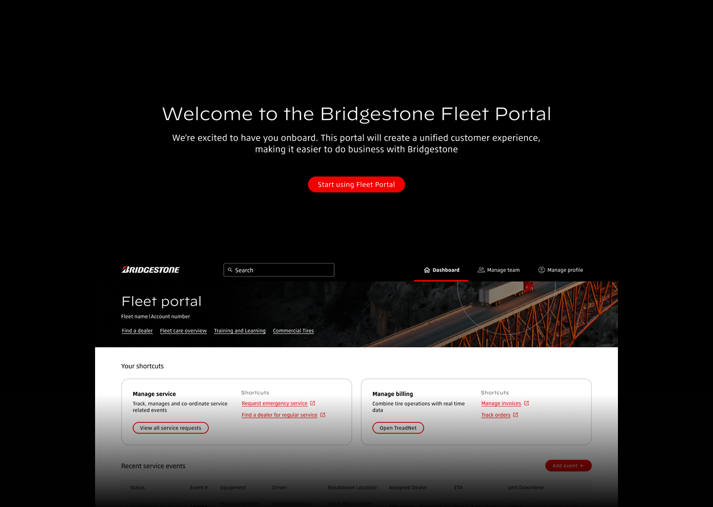 Bridgestone Fleet Portal
