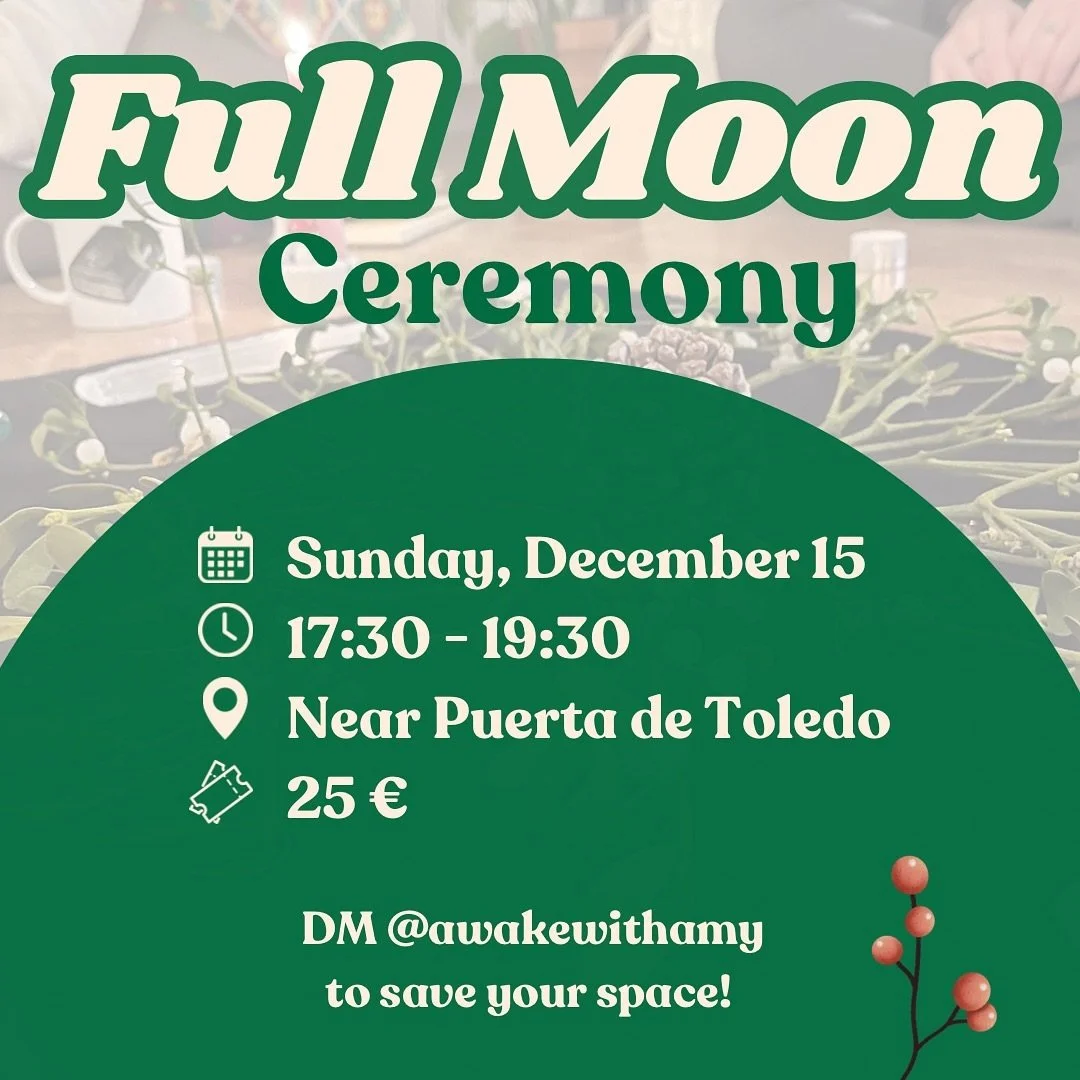 Entering socially acceptable hibernation mode. Let&rsquo;s share stories and lean into community before the holidays sweep us away 🌕

Come cozy up, soak in the moon vibes, and leave feeling lighter 🤍

DM @awakewithamy to save your spot ✨

#fullmoon