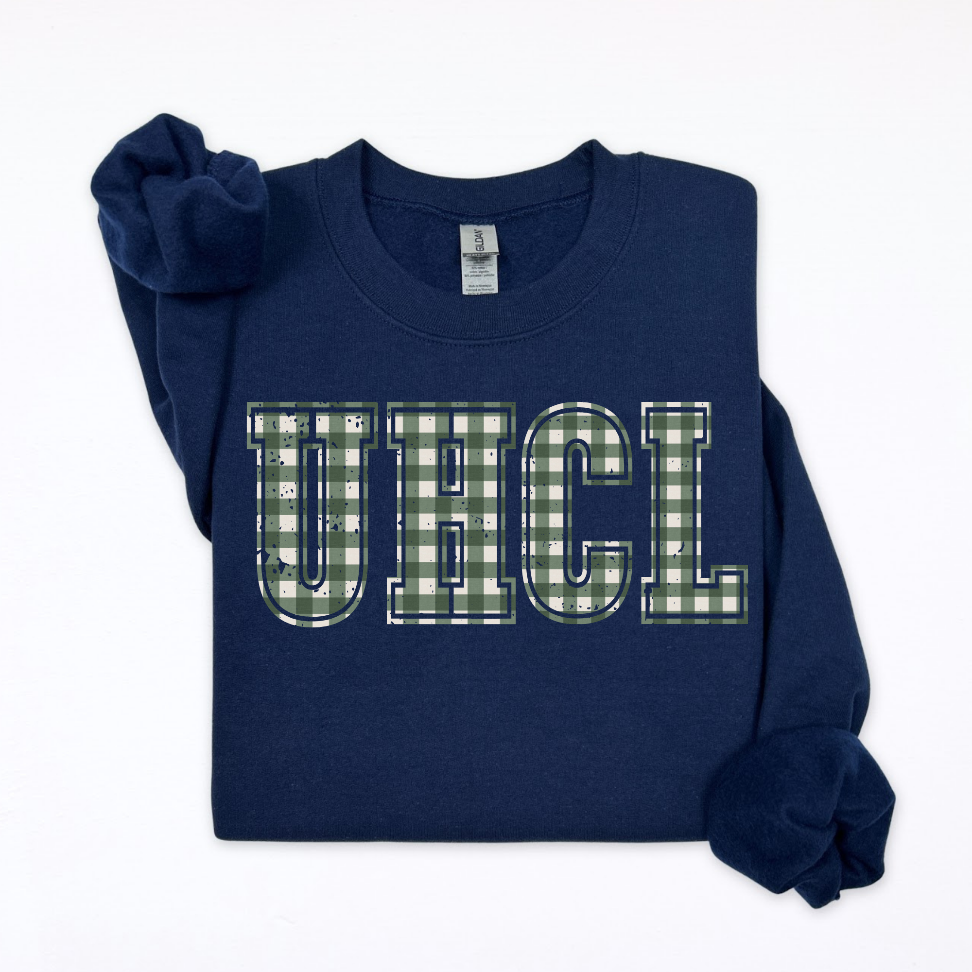 College Designs - Green Gingham UHCL SS.png