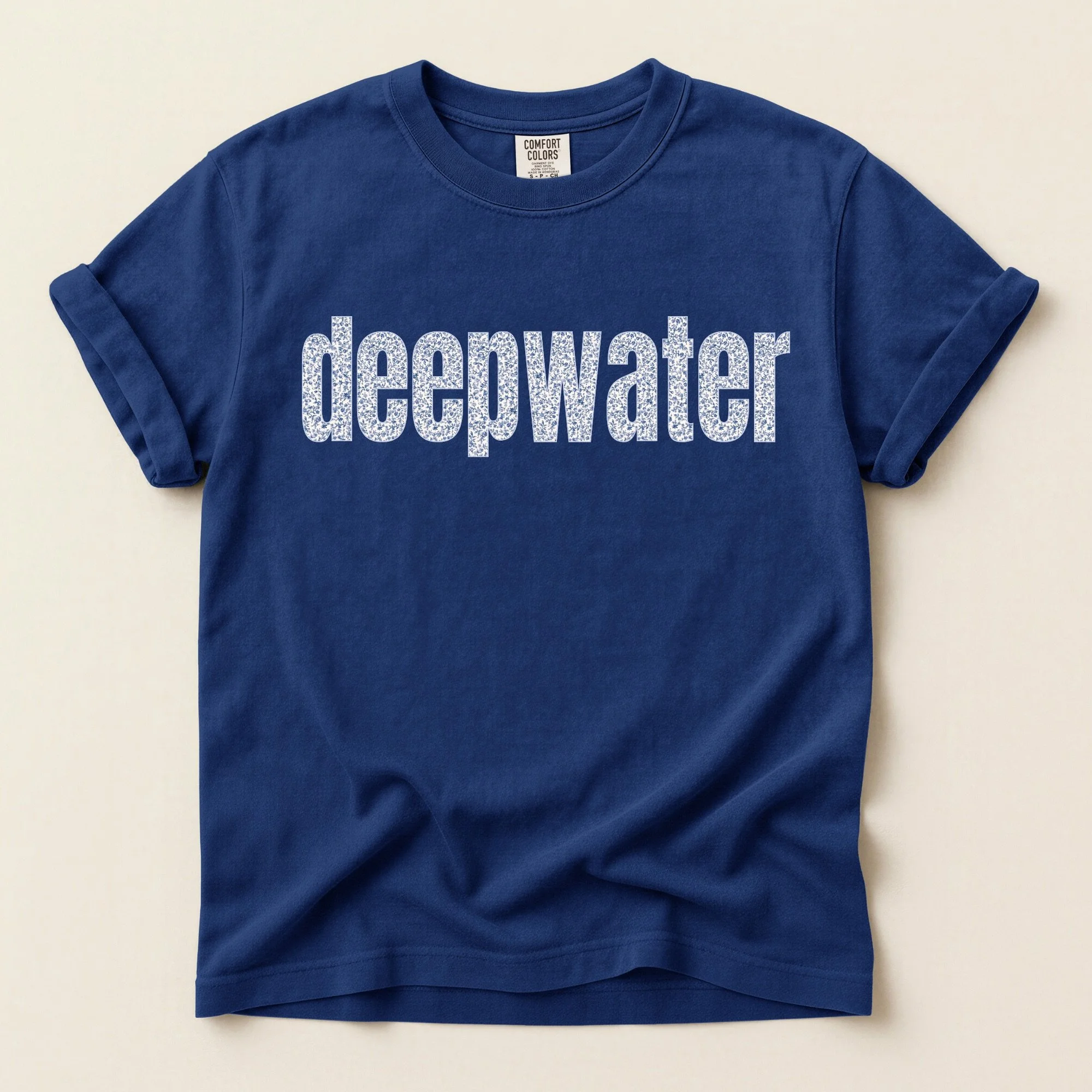 Blue Floral Deepwater T-Shirt