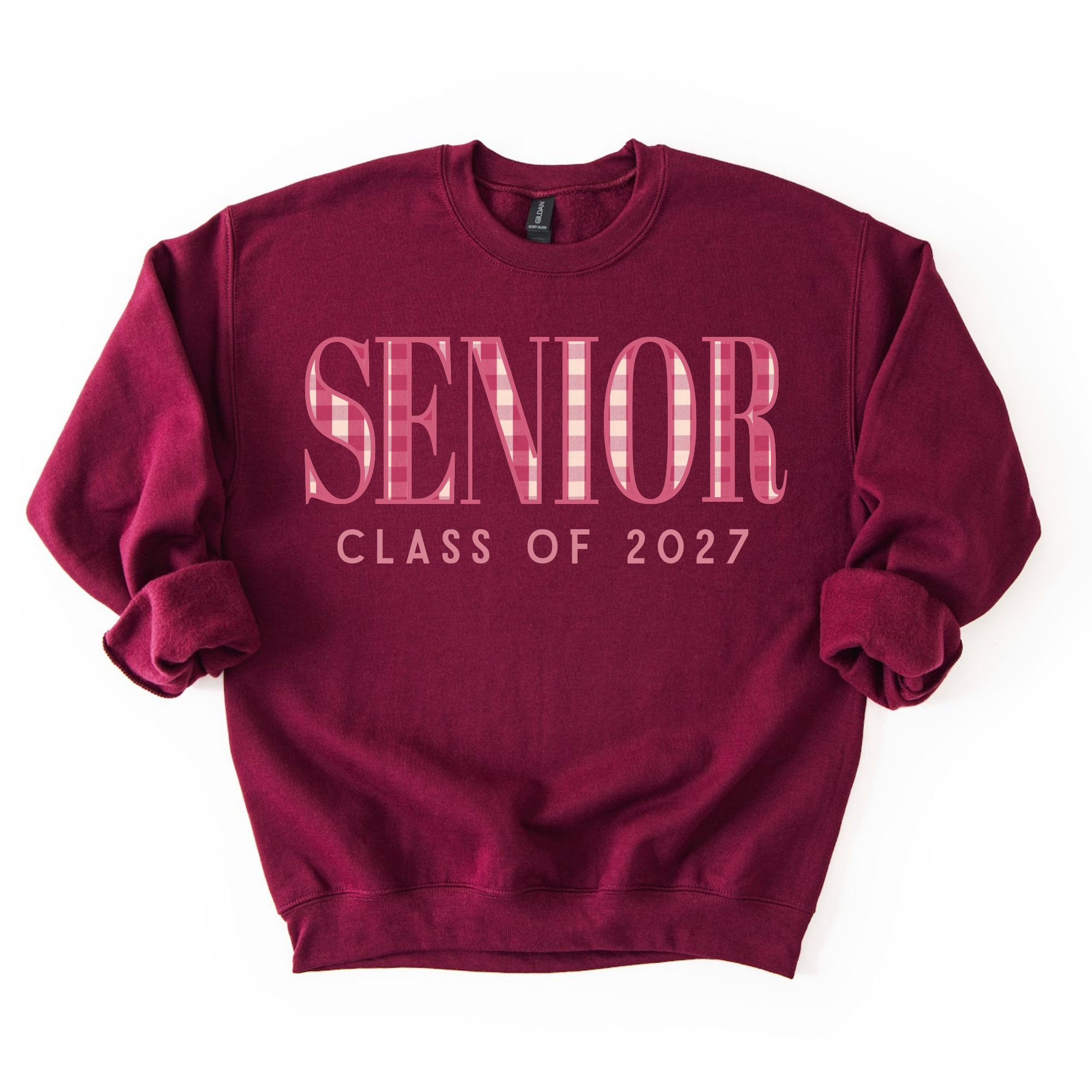 Pink Plaid Senior Sweatshirt