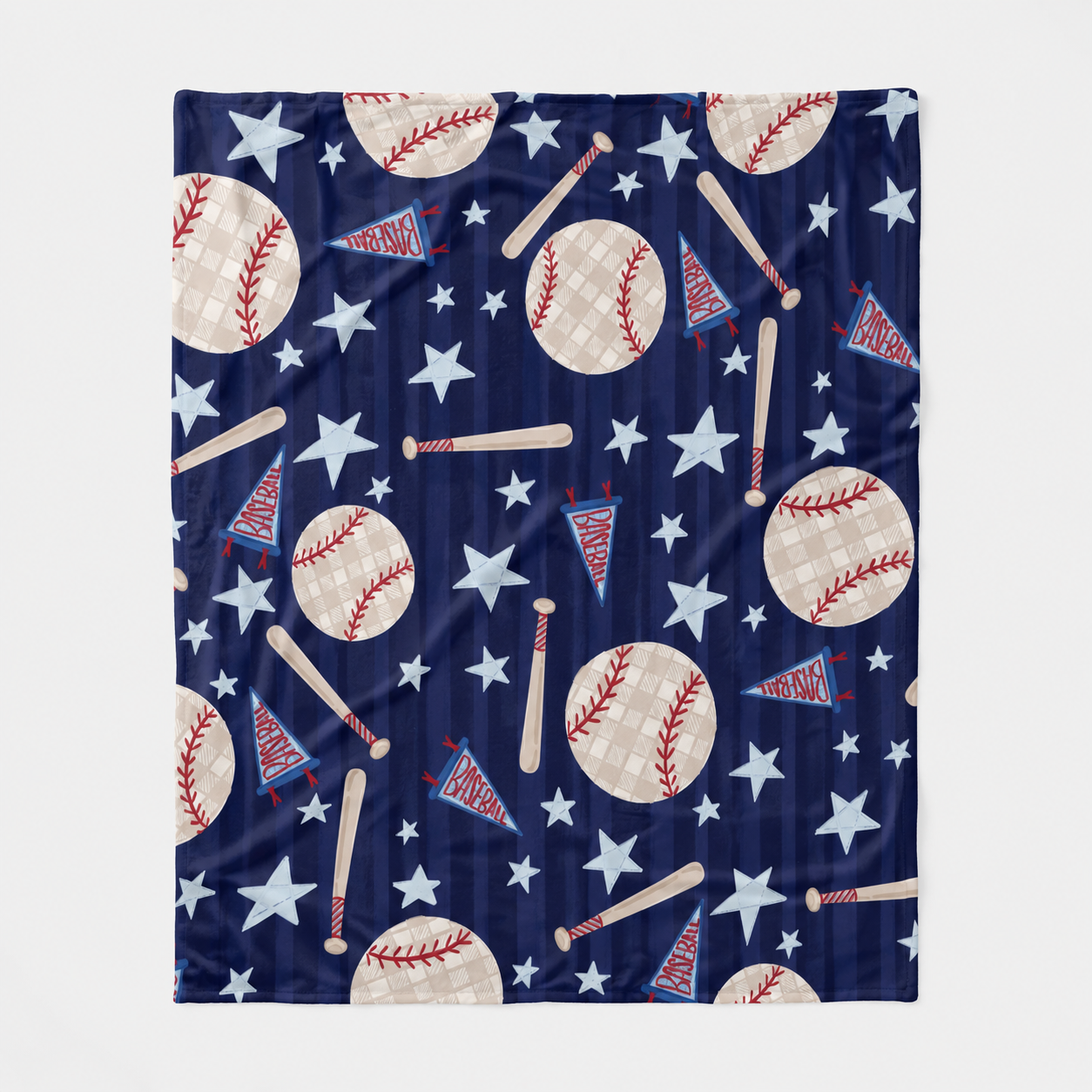 Vintage Gingham Baseball Blanket