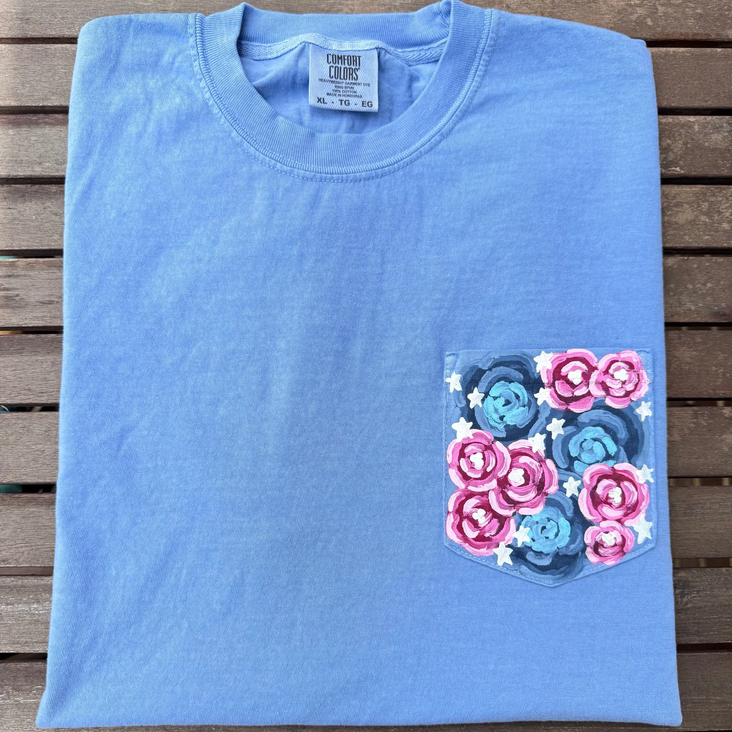 Star Spangled Bloom Painted Frocket