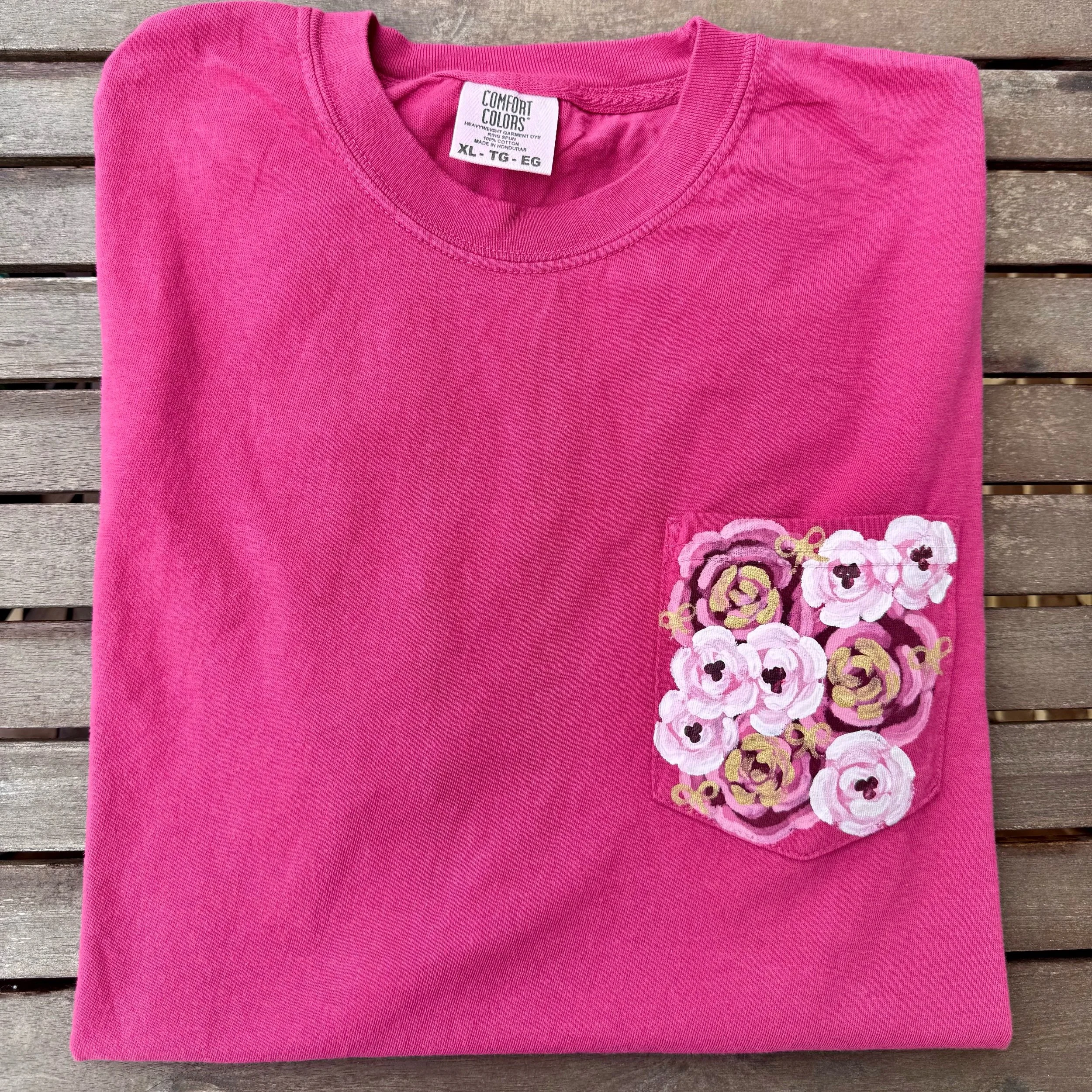 Burgundy Bloom Painted Frocket
