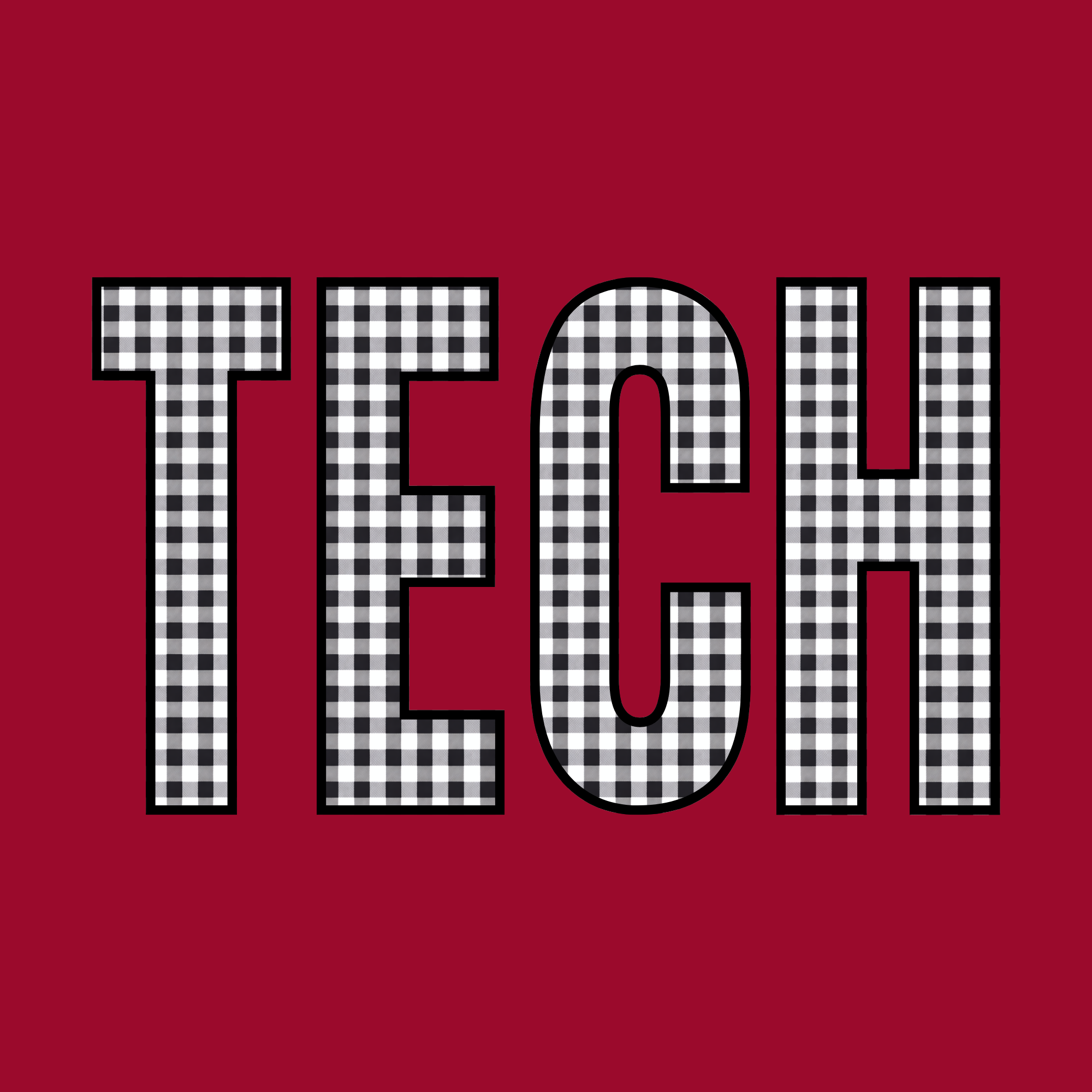 College Designs - Black Gingham Tech.png