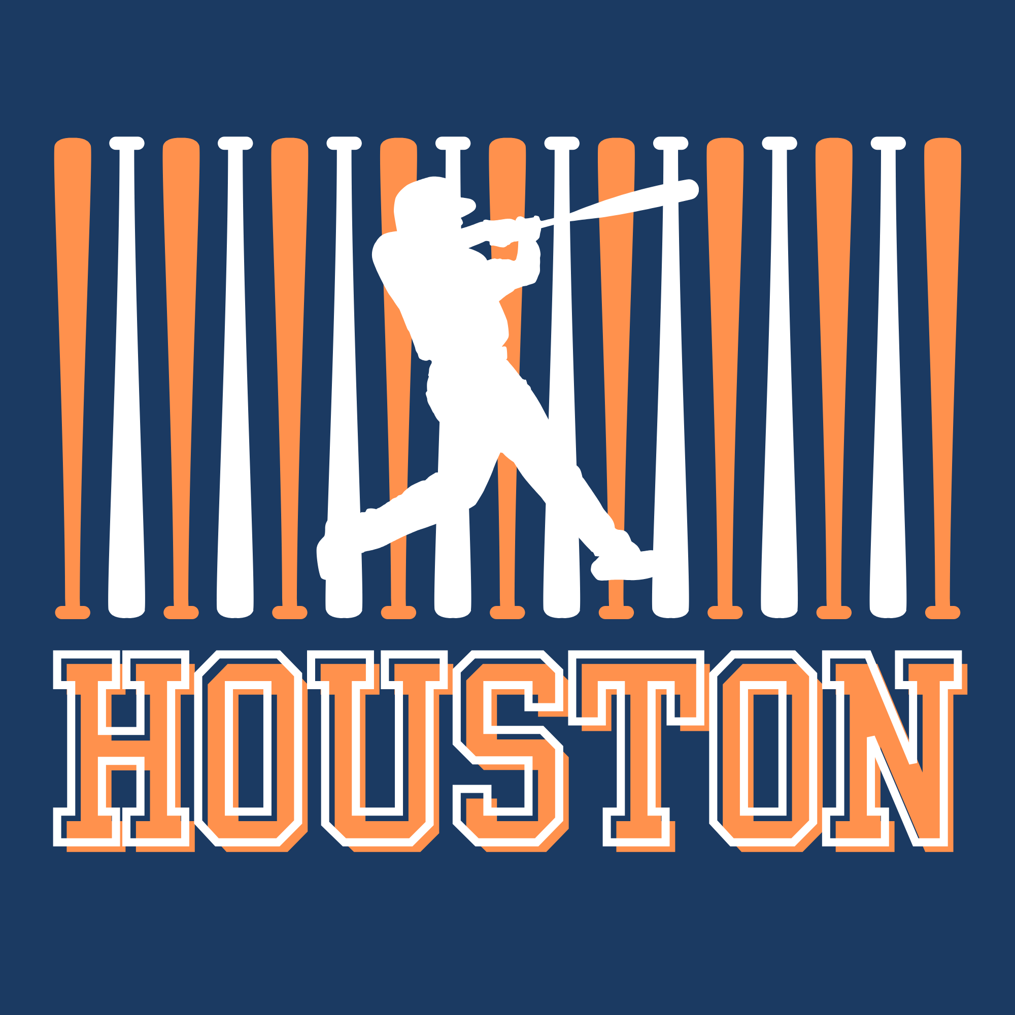Baseball Designs - Houston Bat Parade Transparent.png