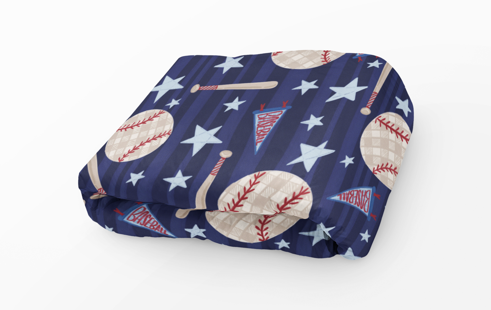 Vintage Gingham Baseball Blanket