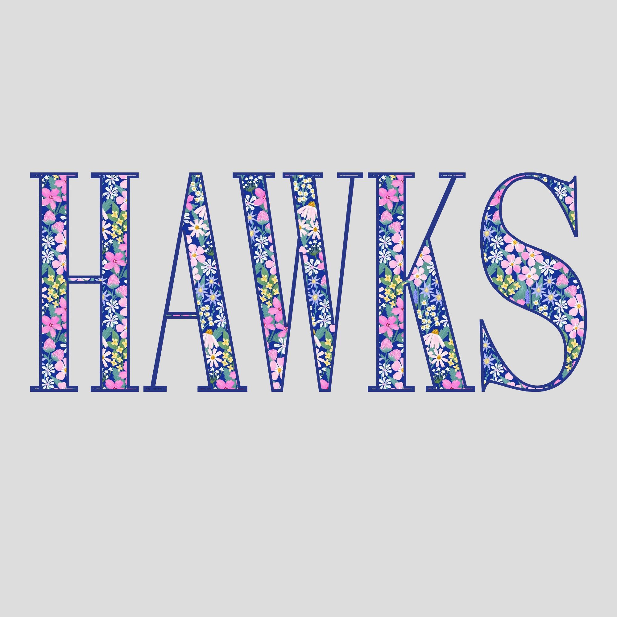 College Designs - Floral Hawks.png