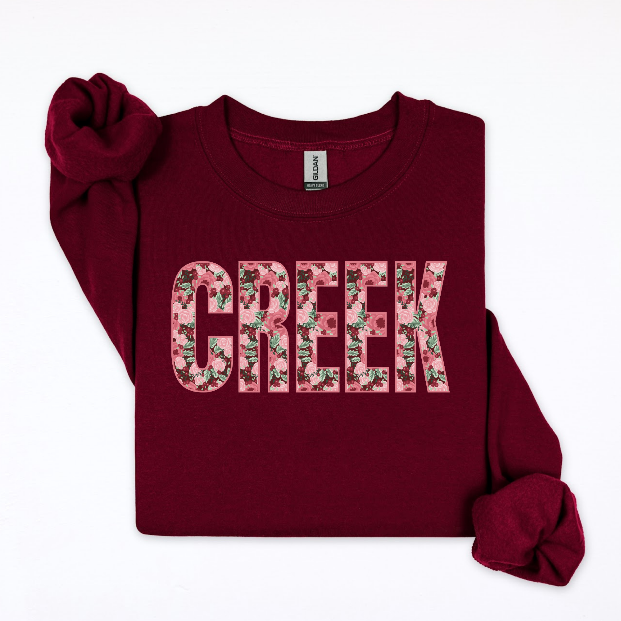 Burgundy Bloom Creek Sweatshirt