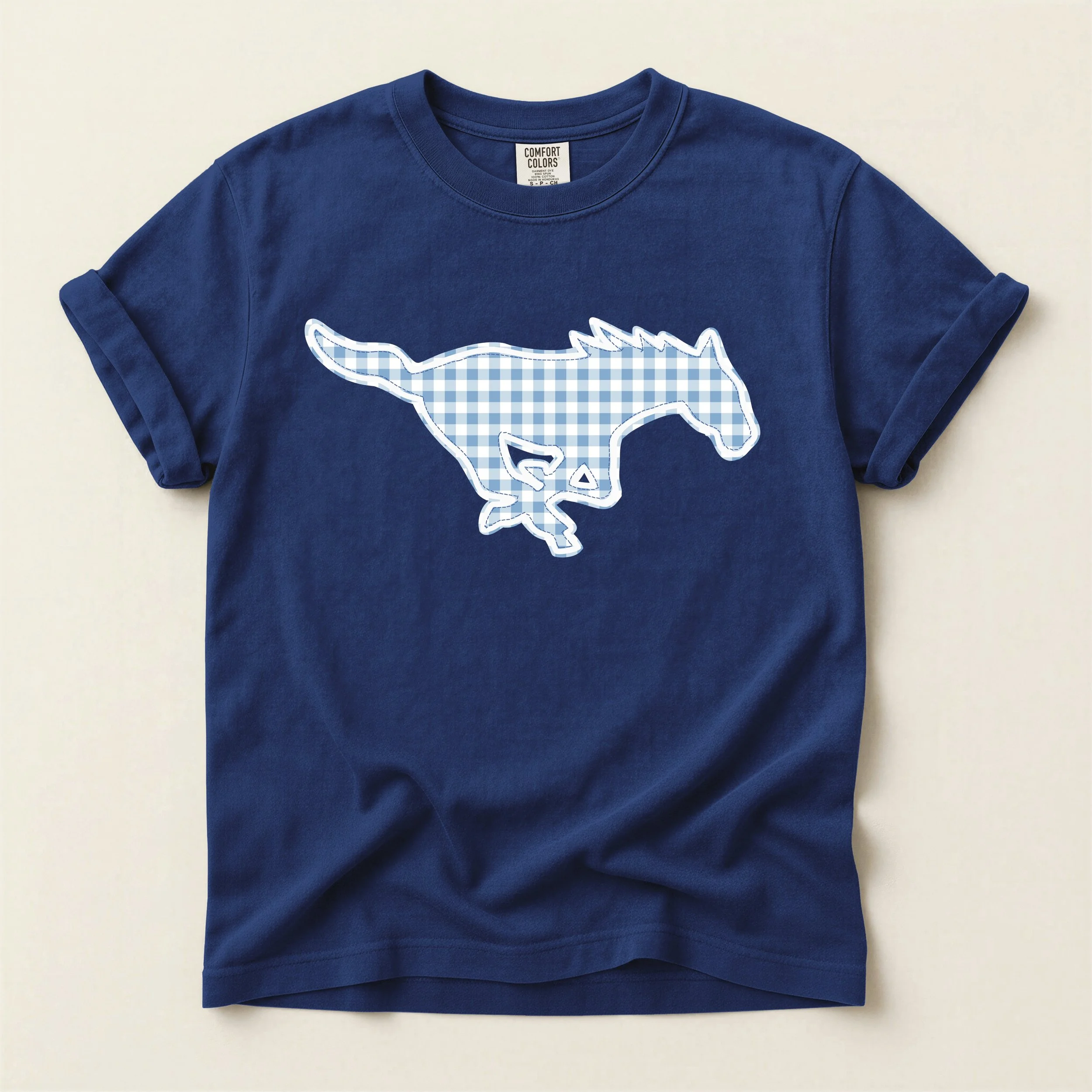 Gingham Mustang T-Shirt