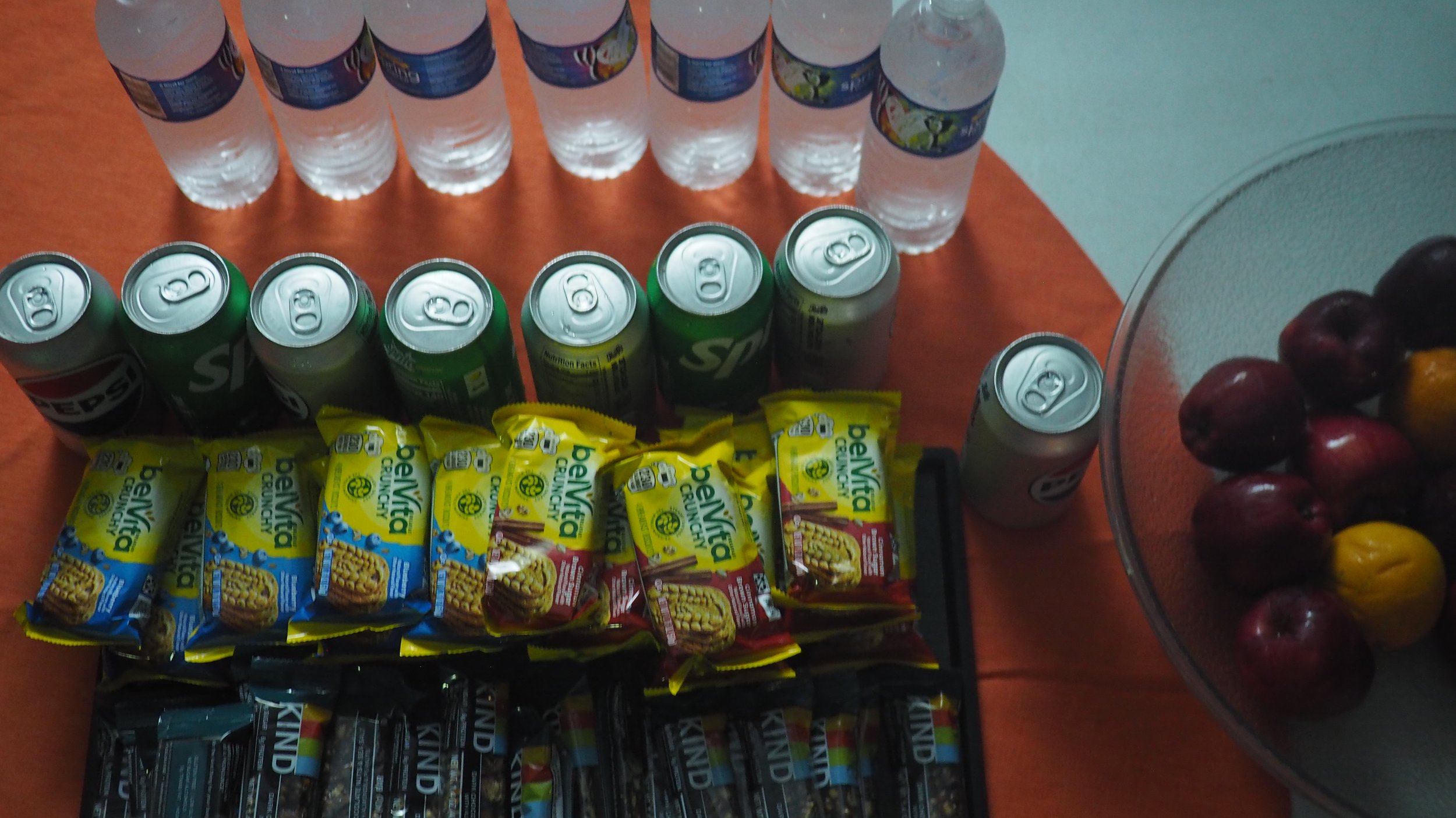 Snacks for Volunteers. Photo taken by Ruby Wilson..JPG