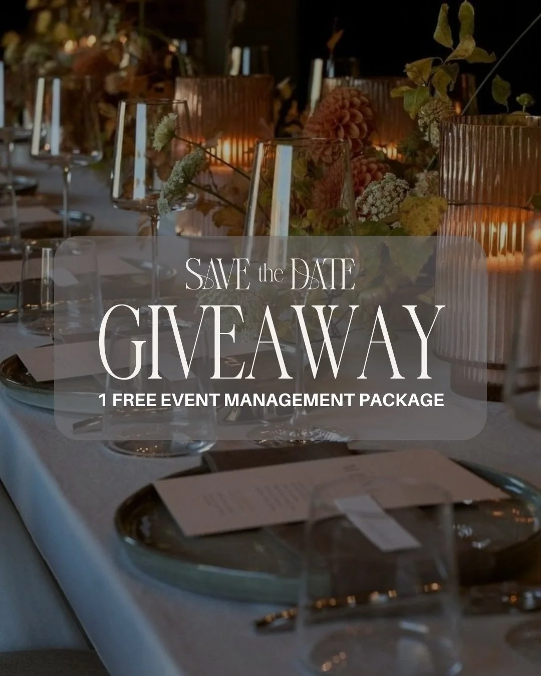 ✨ GIVEAWAY TIME ✨

We&rsquo;re giving away 1 FREE Event Management Package for one 2026 couple! 🤍

If you&rsquo;re getting married next year, this one&rsquo;s for you!

Runs the entire month of December
Winner announced January 2nd 🎉

How to Enter: