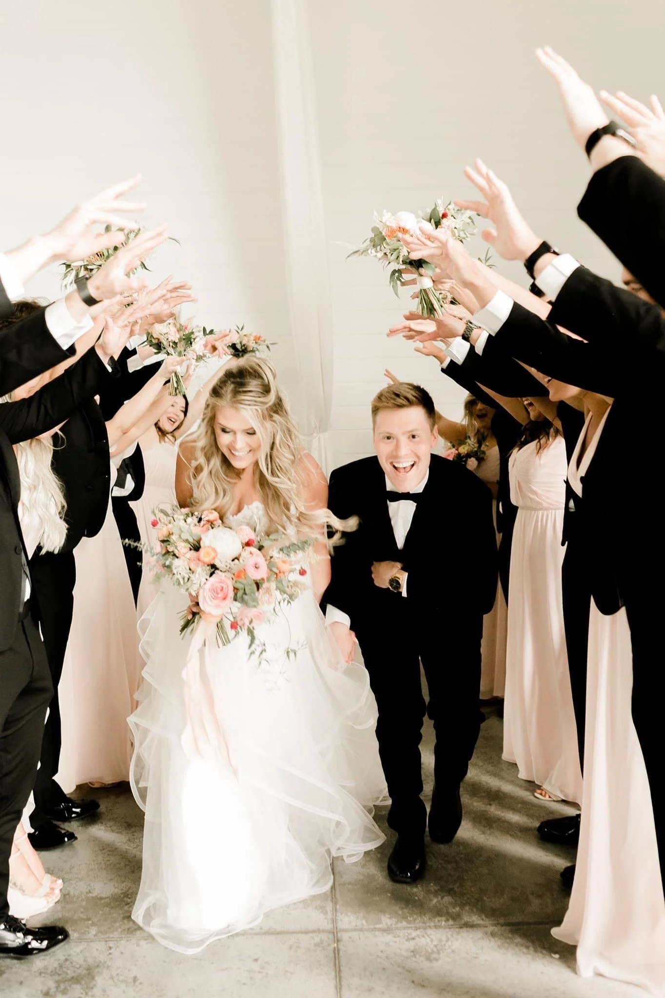 Bridal party flowers at Ashton Hill
