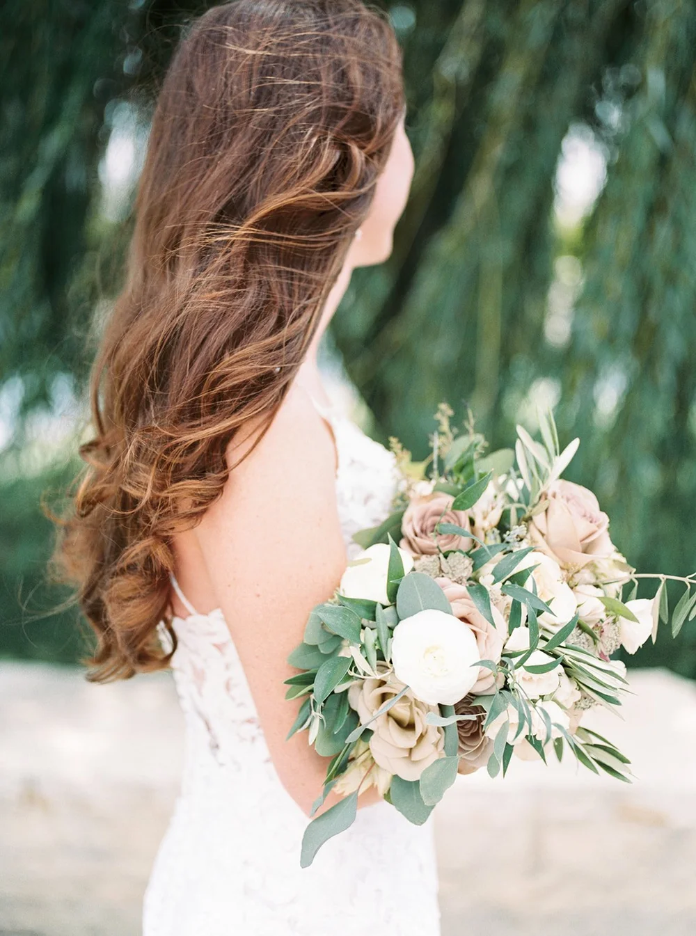 Bridal bouquet with garden roses