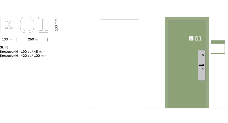 Interior wayfinding system at Sønder Omme Prison