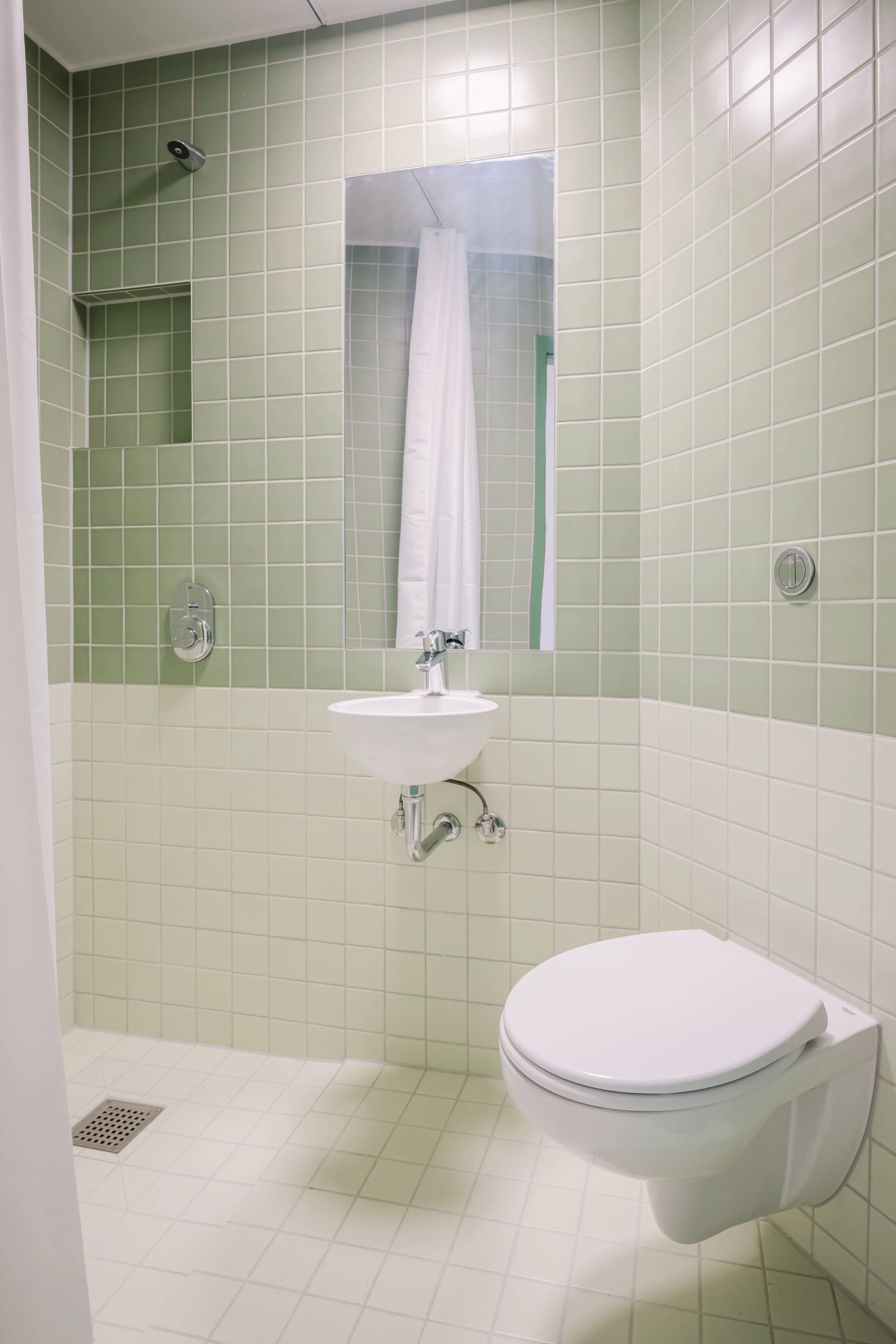 Bathroom inside a prison cell at Sønder Omme Prison