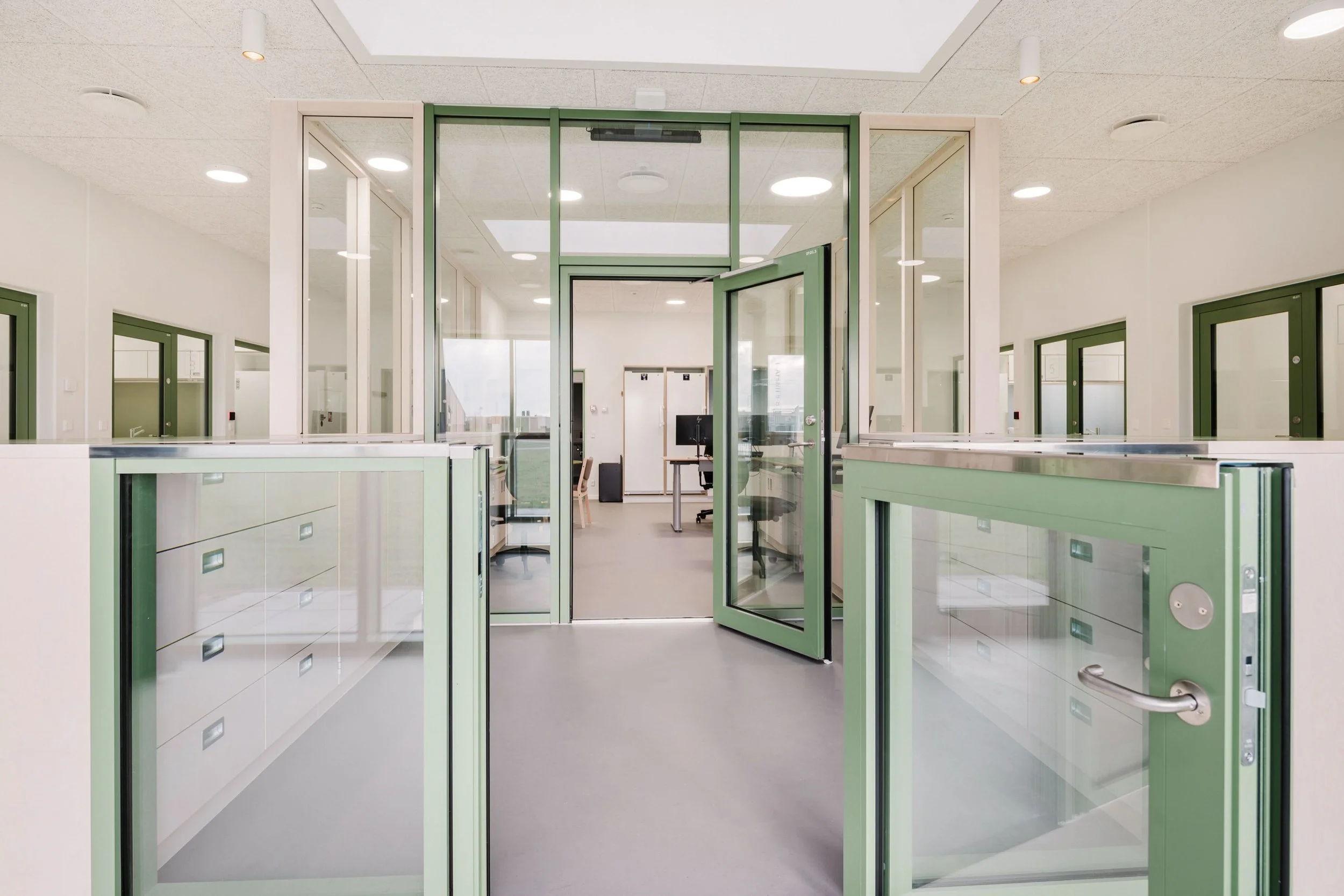 Interior view of the guard area at Sønder Omme Prison