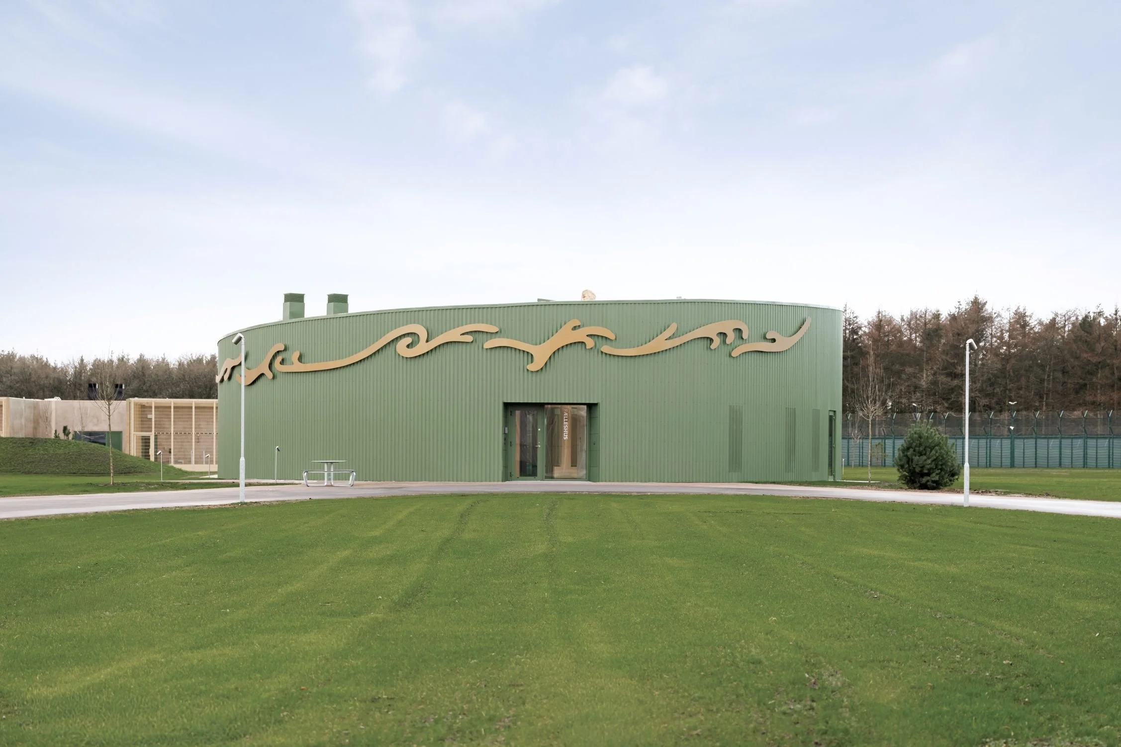 Exterior overview of the community house at Sønder Omme Prison