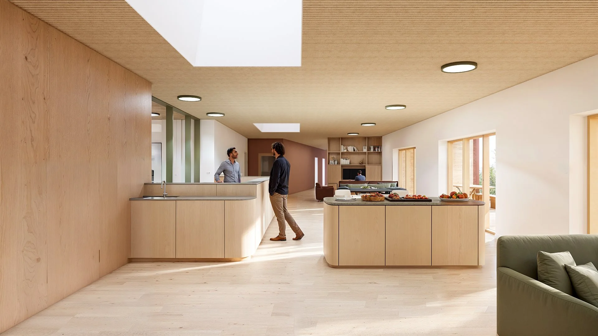 Common area in the Big H building designed for shared everyday activities