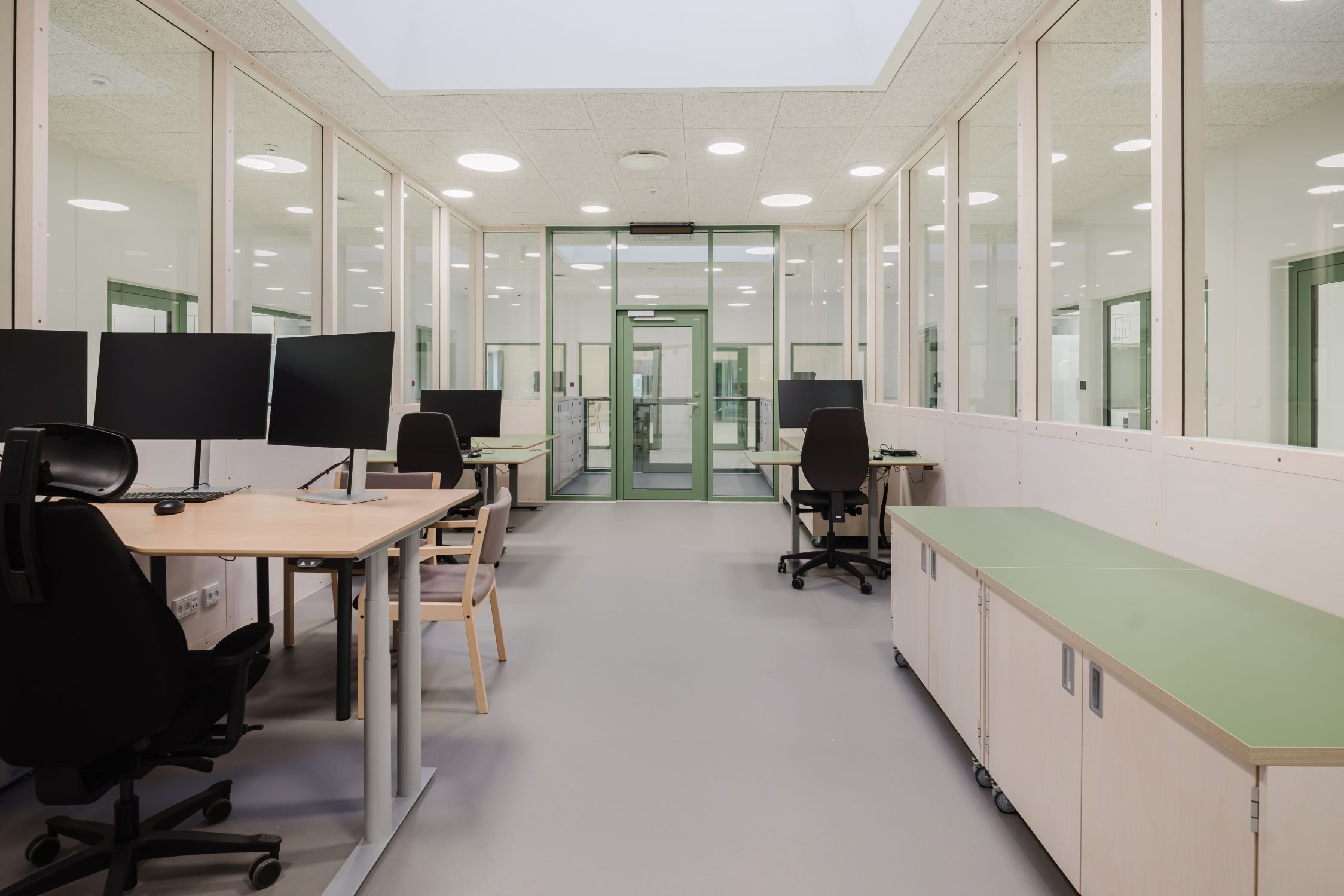Interior view of the guard area at Sønder Omme Prison